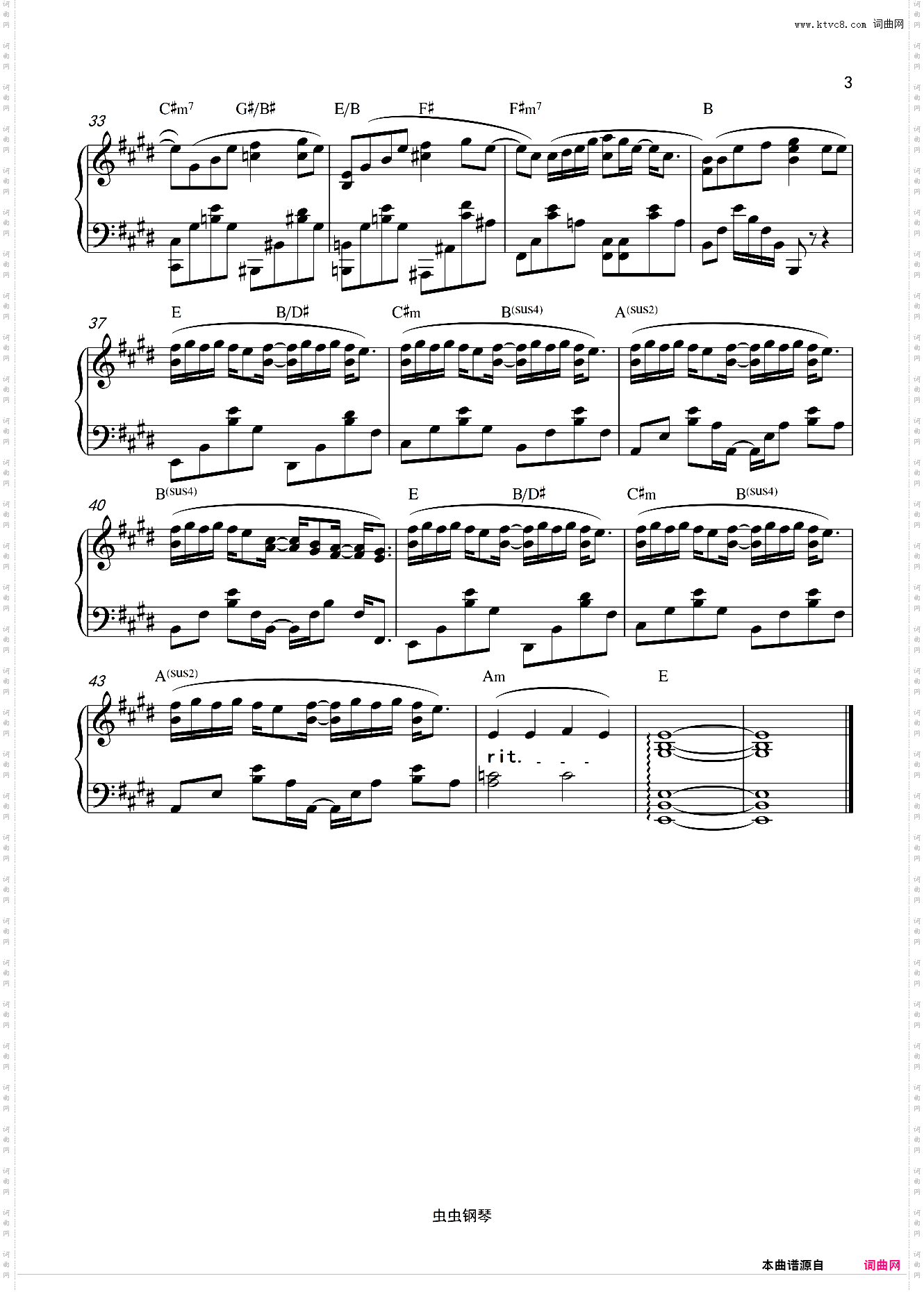 周杰伦 - 《大笨钟》精编钢琴独奏