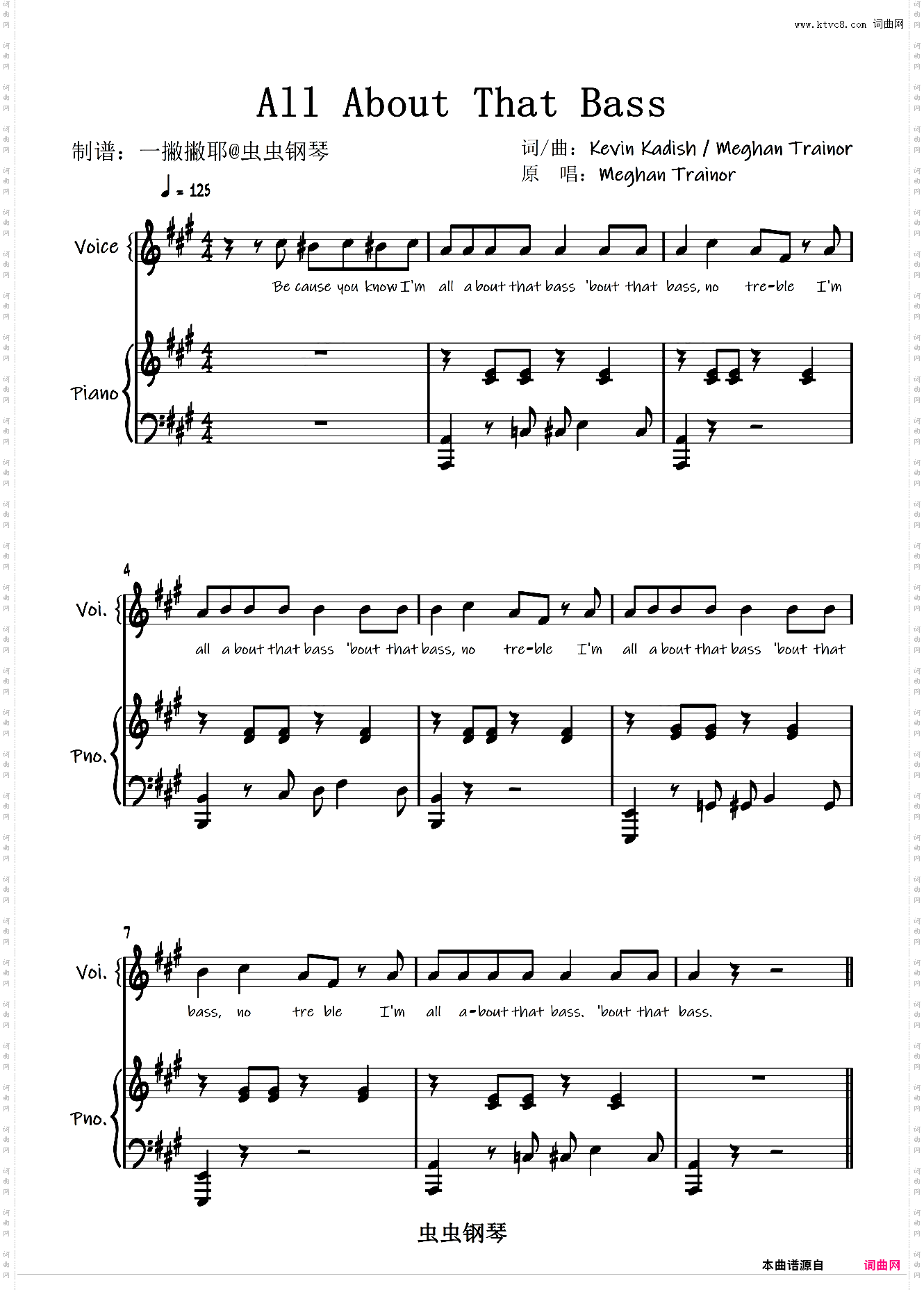 All About That Bass【完美弹唱】Meghan Trainor「一撇撇耶」