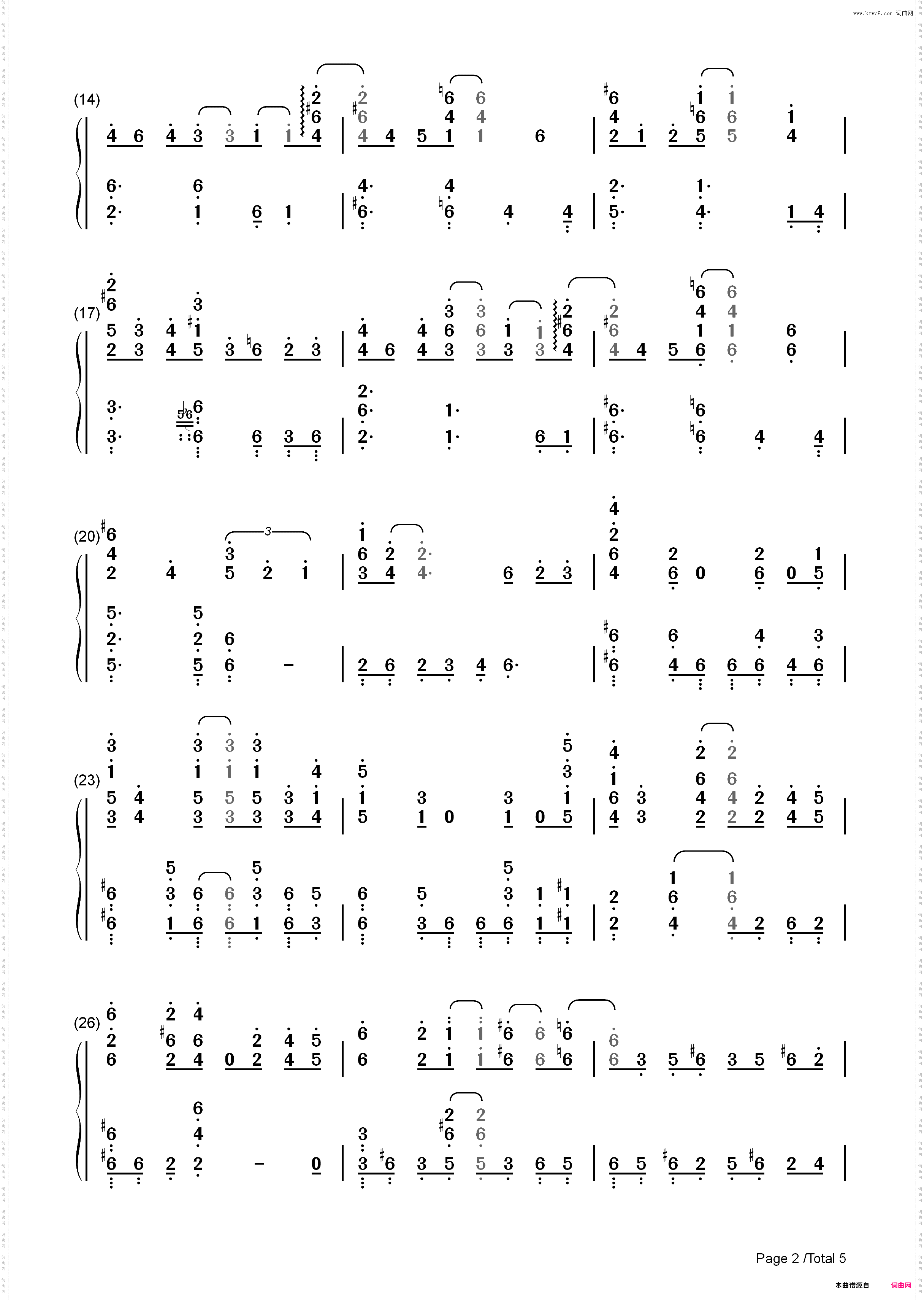 《火影忍者疾风传》主题曲 - 《青鸟》_简谱版