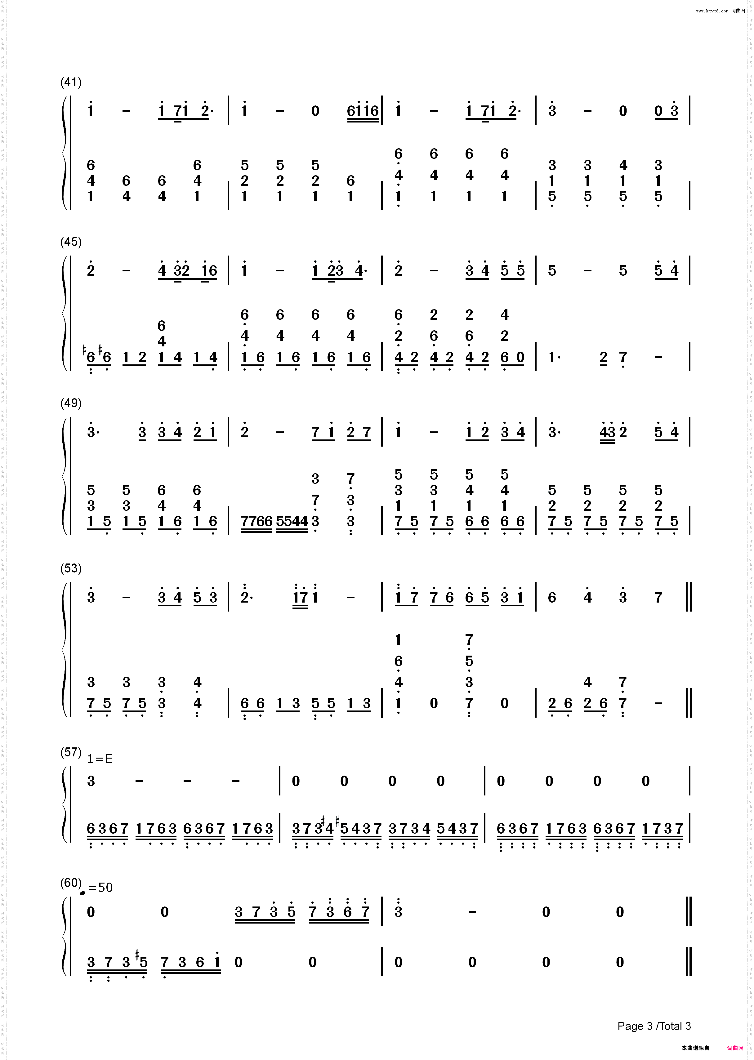 我可以-转角遇到爱插曲-蔡旻佑_简谱版