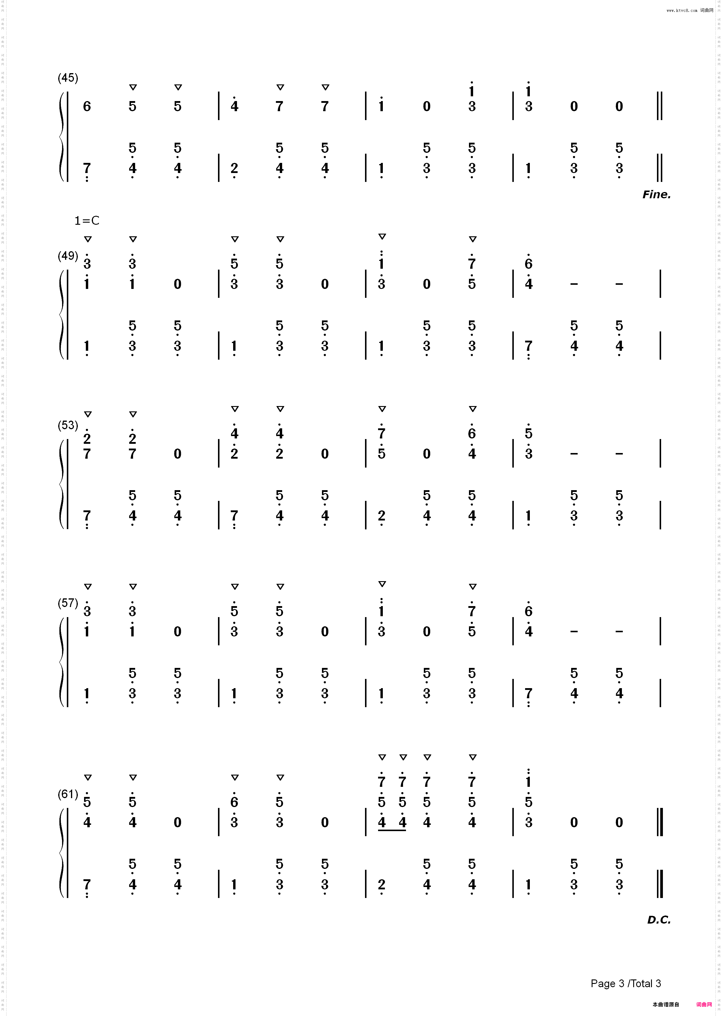 小仙女圆舞曲-斯退保格_简谱版