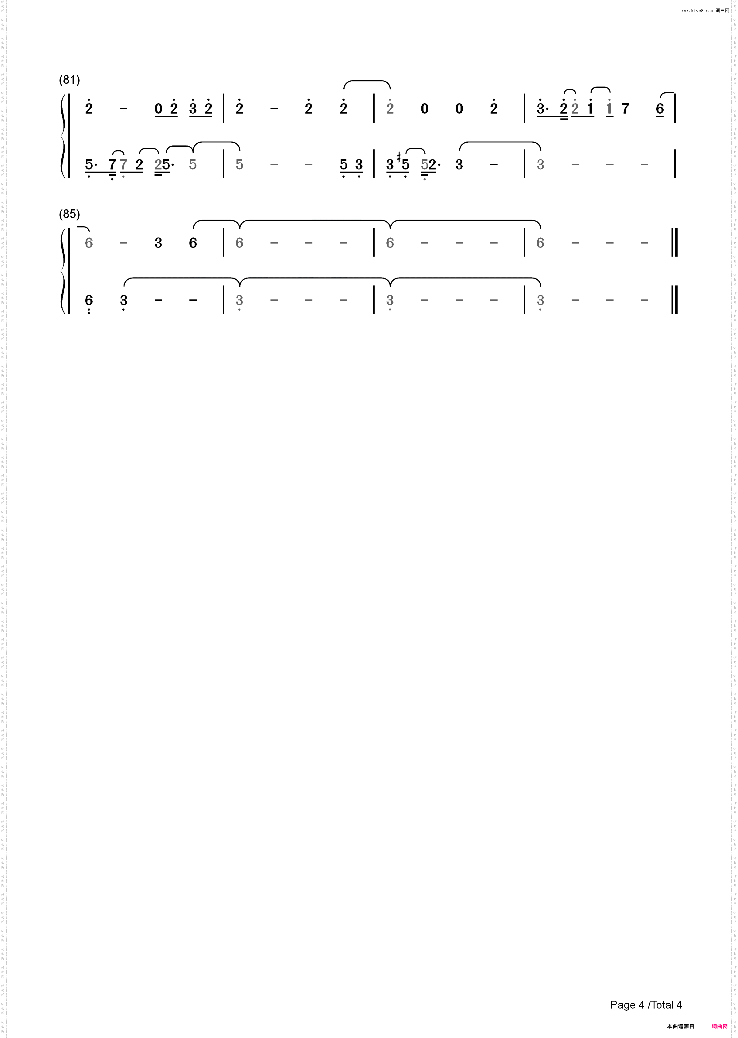 Shot Me Down-David Guetta & Skylar Grey_简谱版