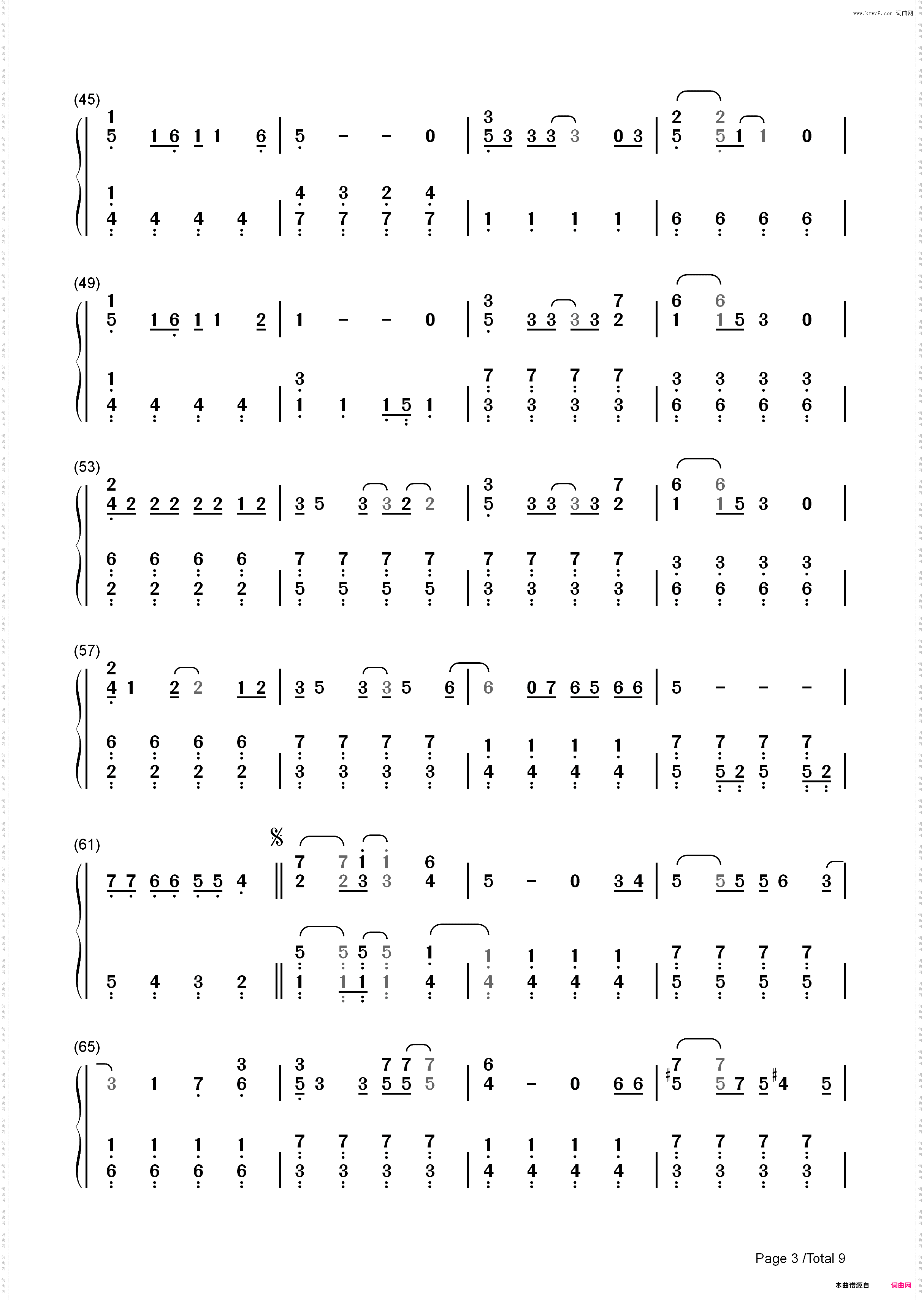 言ったじゃないか-对不起青春主题曲_简谱版