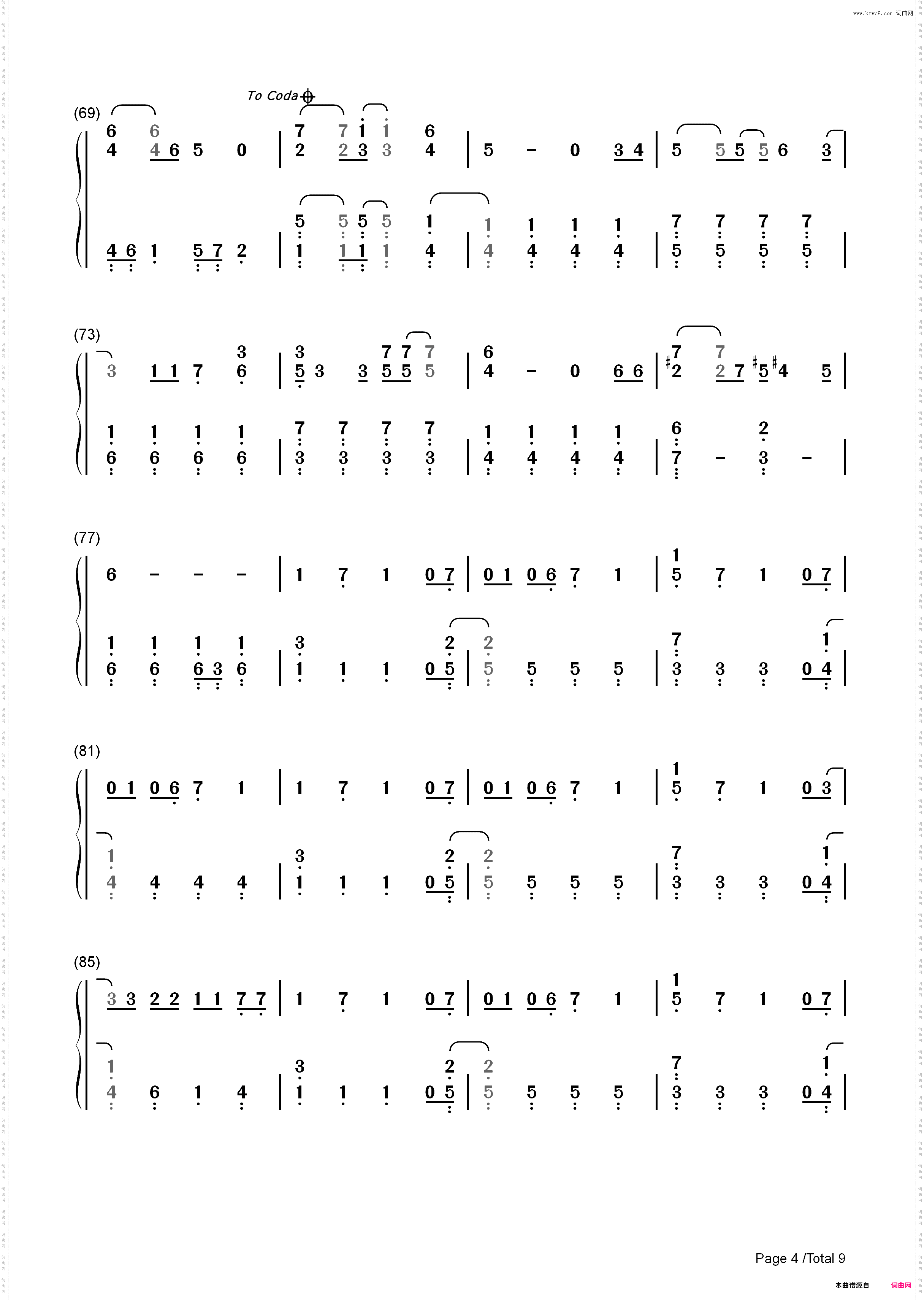 言ったじゃないか-对不起青春主题曲_简谱版