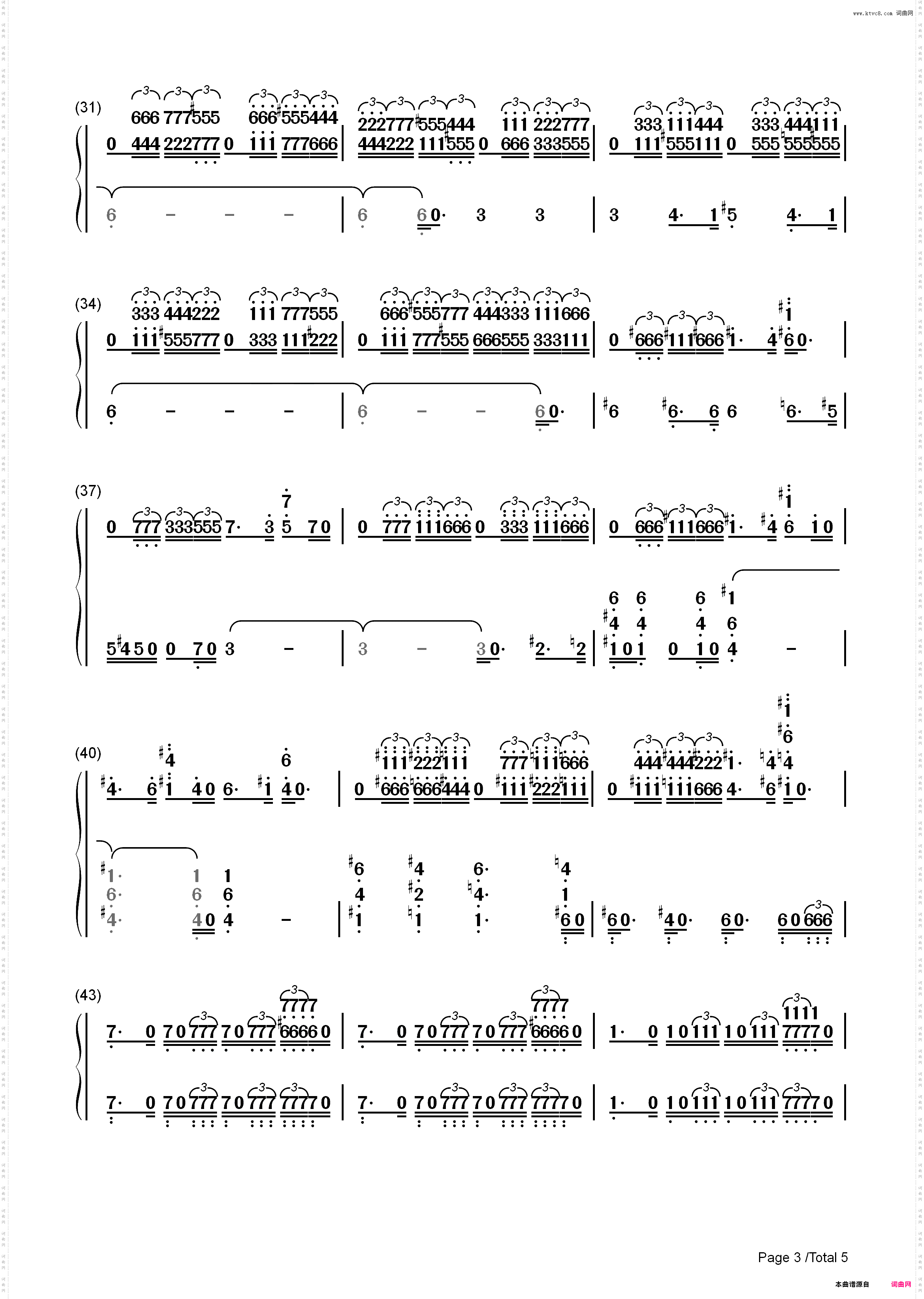 The Imperial March-帝国进行曲-星球大战 配乐_简谱版