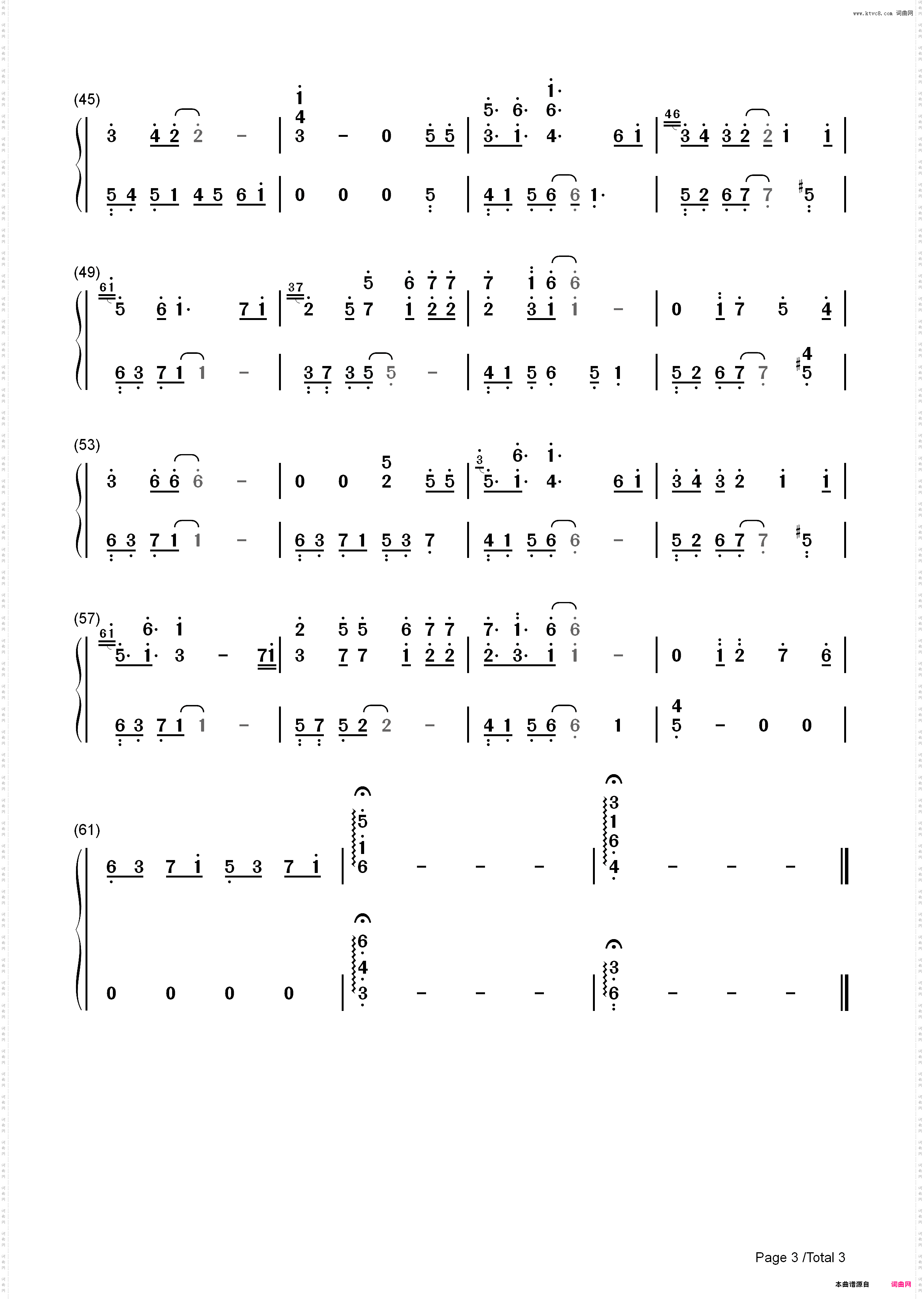 1000の言葉-千言万语-最终幻想X-2 OST_简谱版