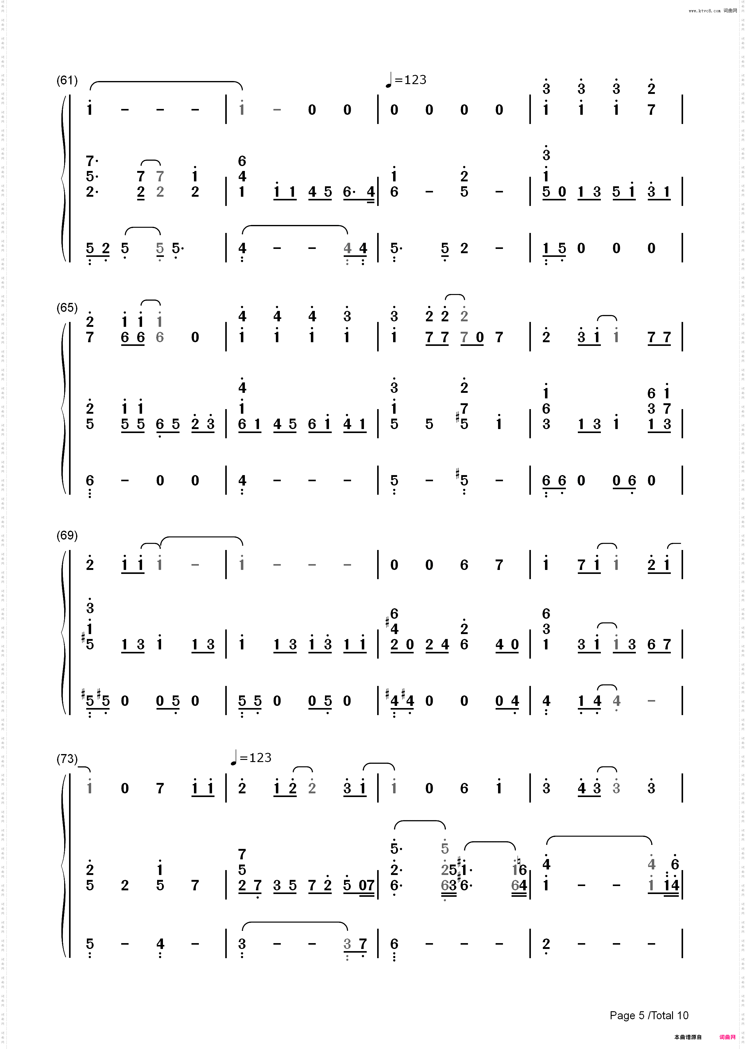 君がいたから?eternal way?-YeLLOW Generation_简谱版