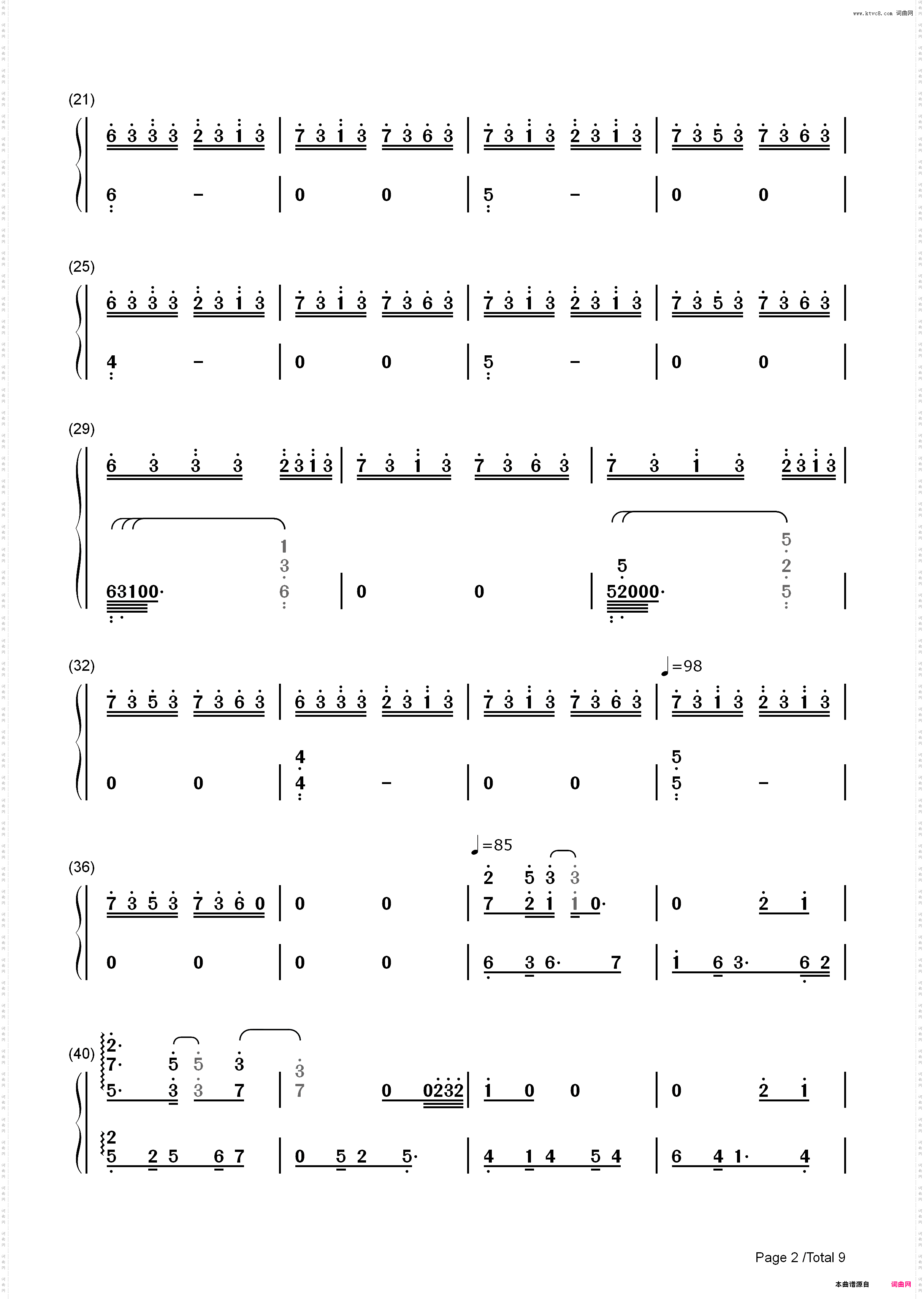 ~血の涙~Bloody Tears-Castlevania_简谱版