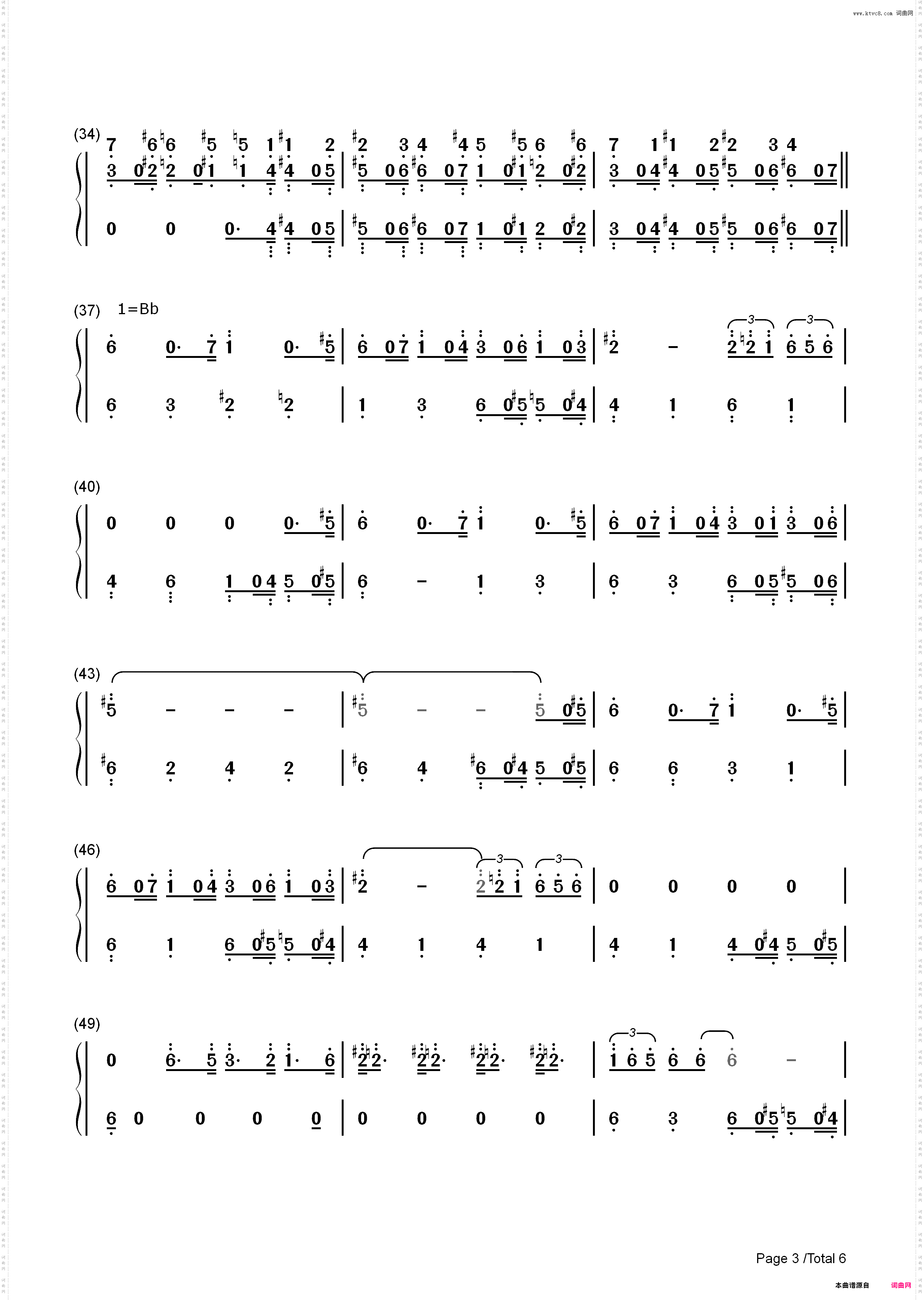 The Pink Panther Theme-粉红豹主题曲_简谱版