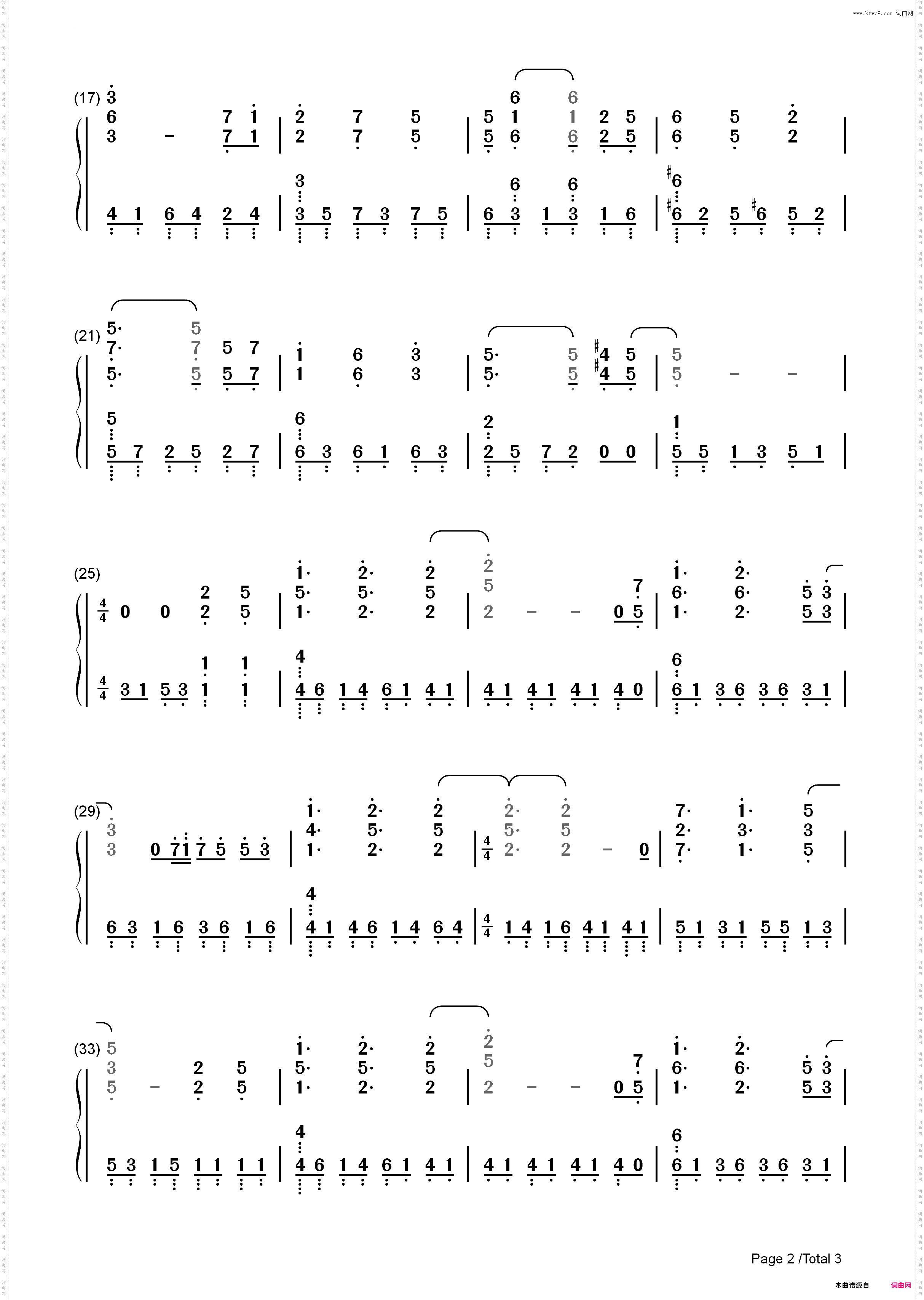 时を刻む呗-CLANNAD~AFTER STORY~OP_简谱版