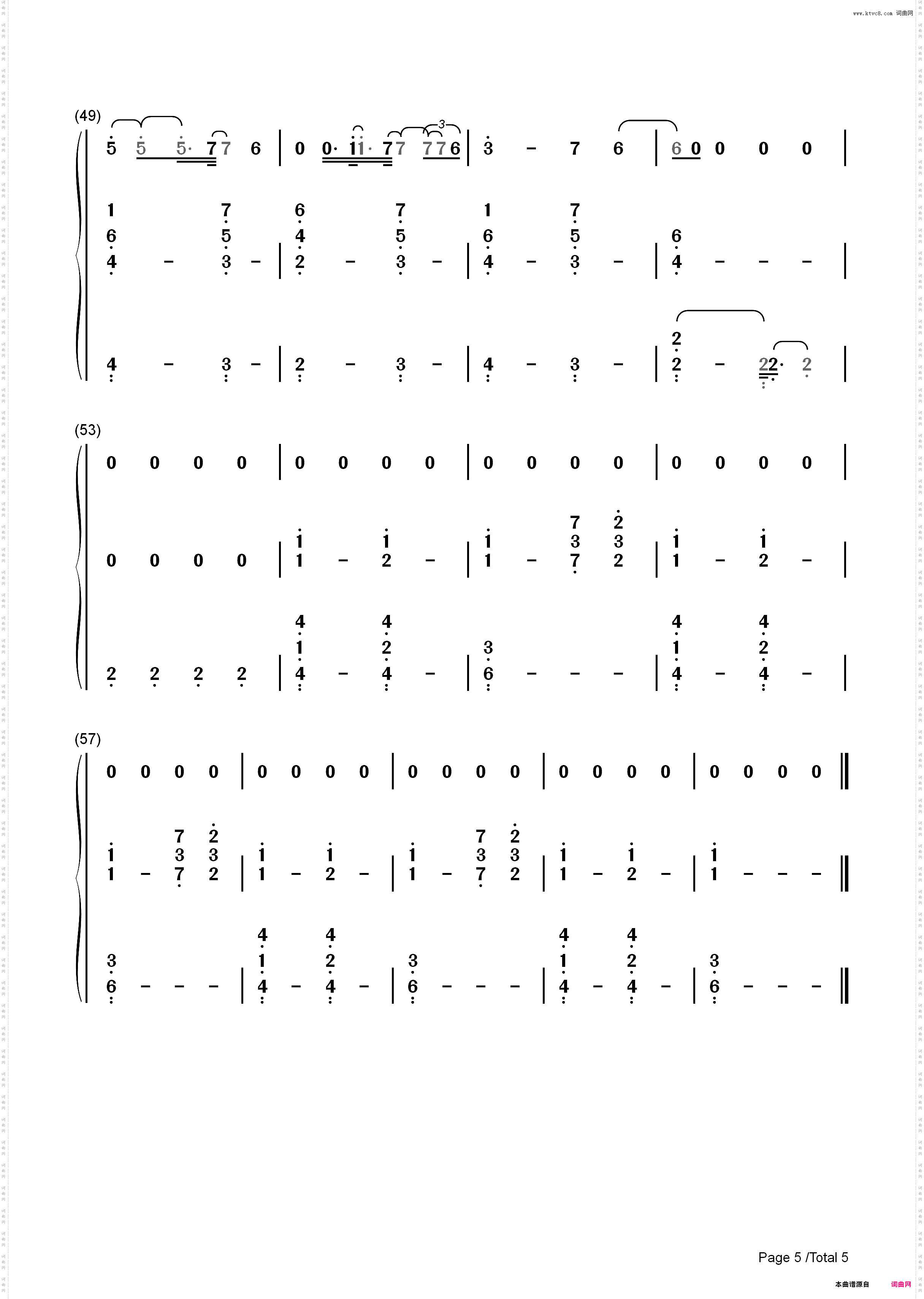 Trouble-Coldplay_简谱版