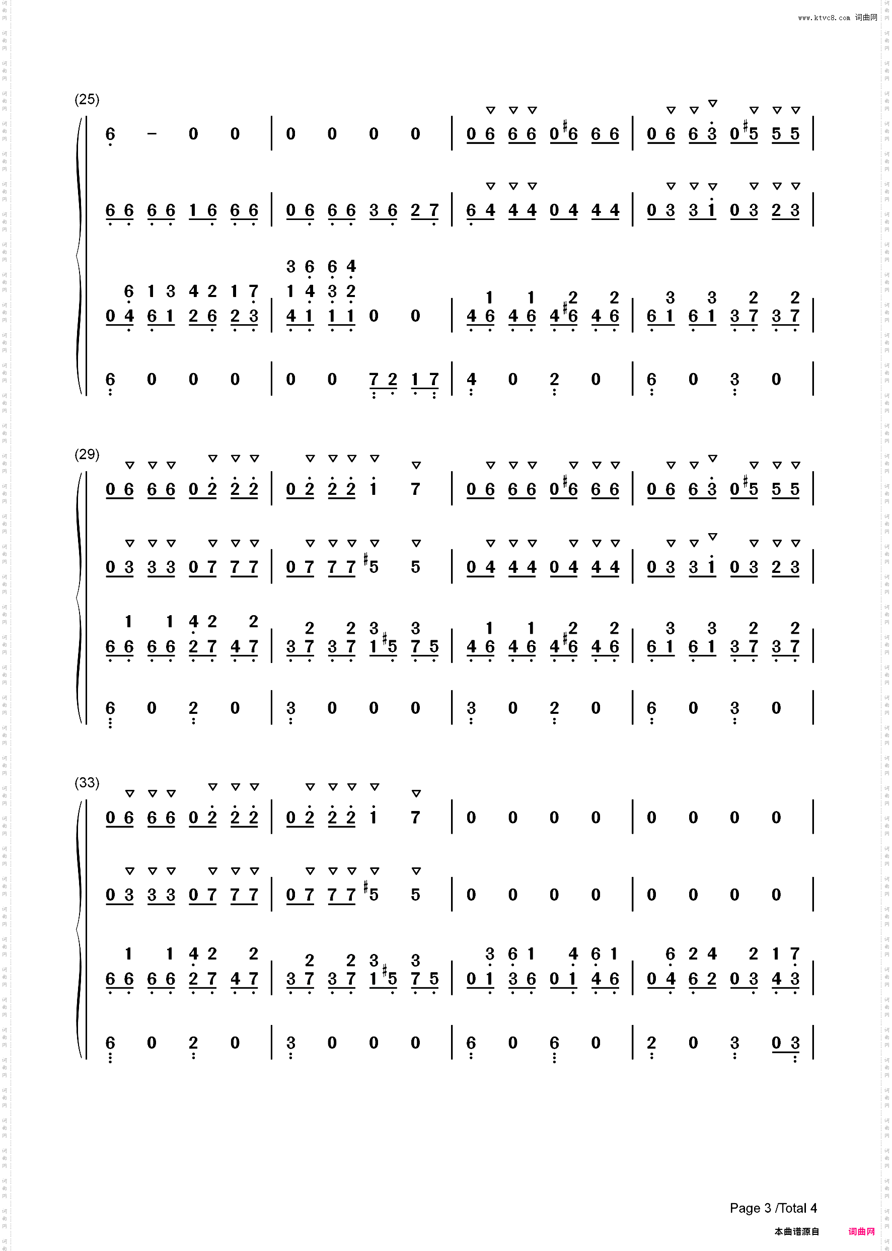 Vois Sur Ton Chemin-放牛班的春天 插曲_简谱版
