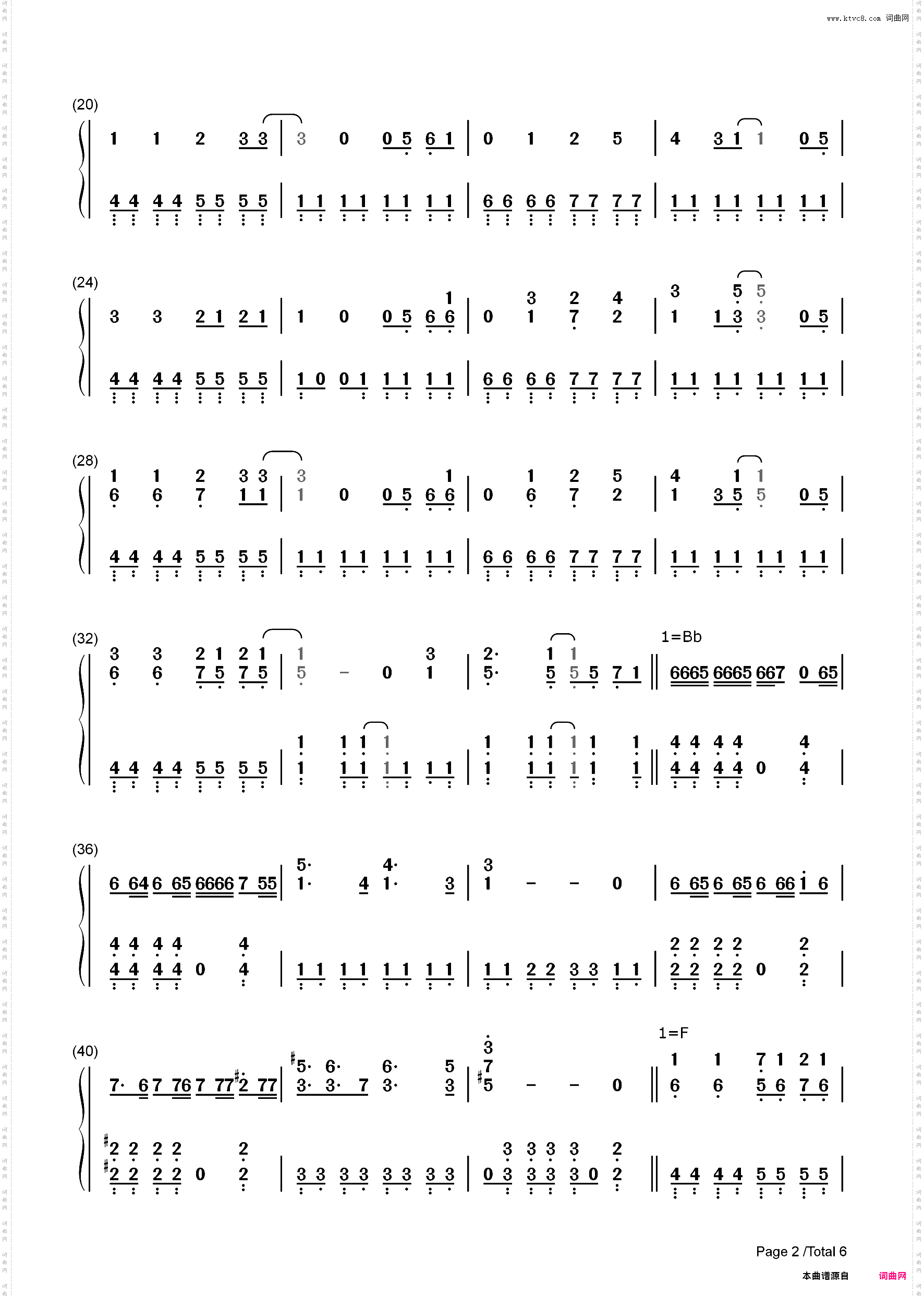 メランコリック-镜音リン_简谱版