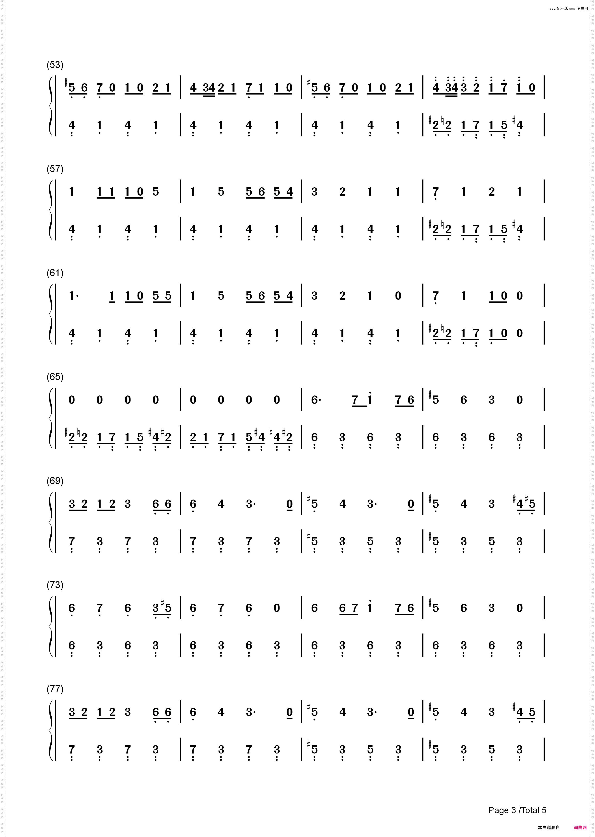 雨降る街にて風船は悪魔と踊る-初音ミク_简谱版