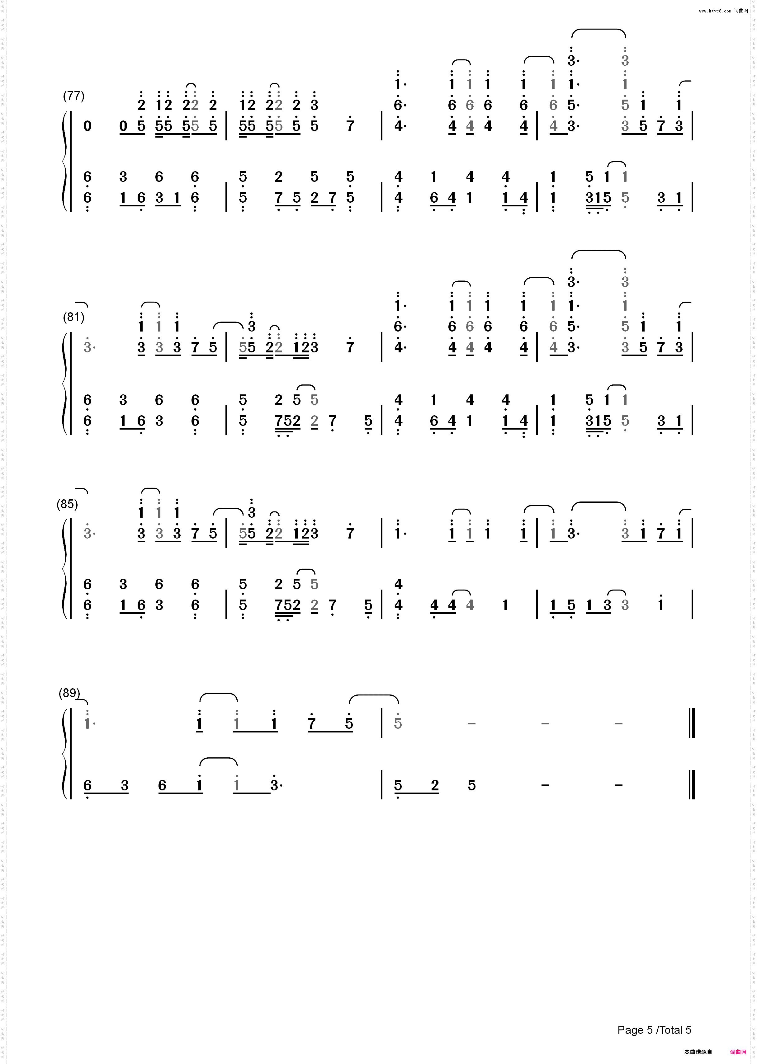 Smile-Avril Lavigne_简谱版