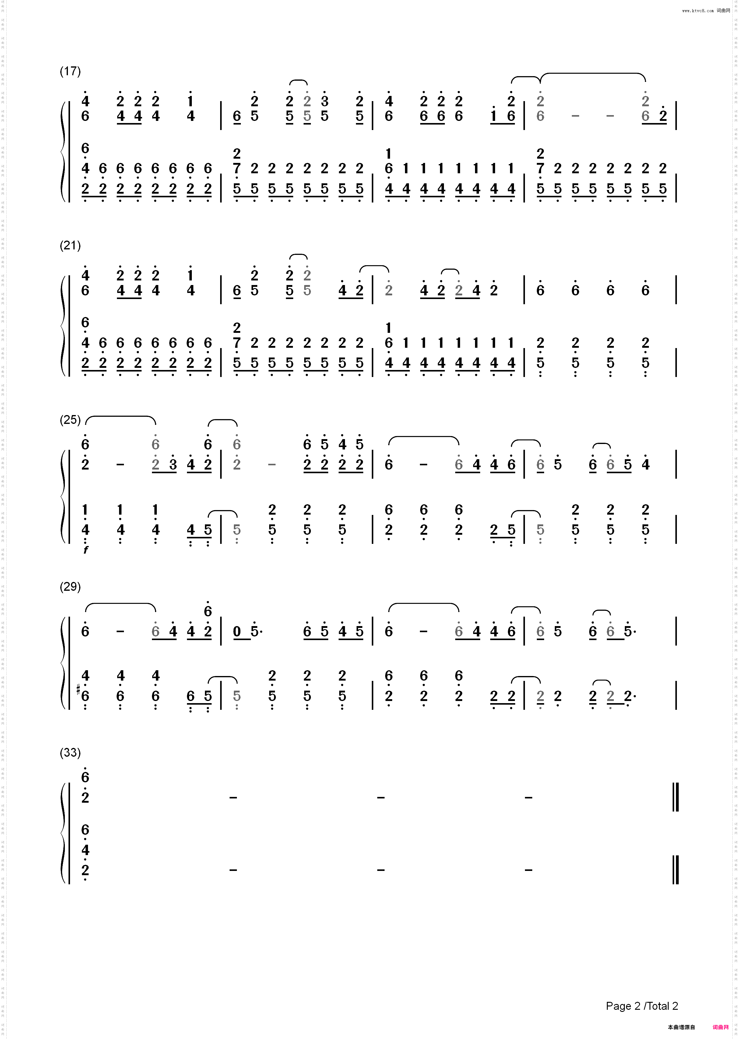 The Walker-Fitz and the Tantrums_简谱版