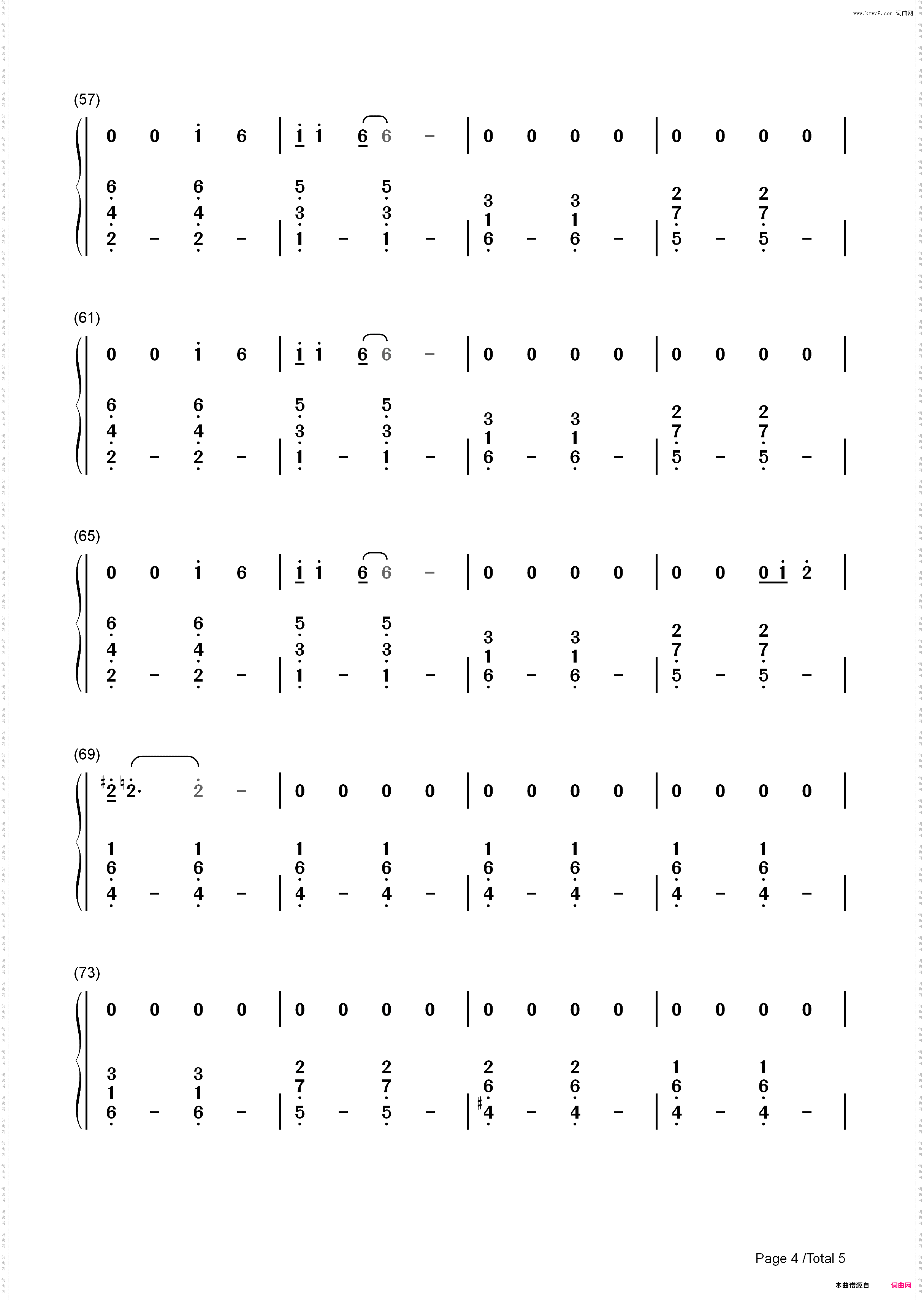 Heaven-Depeche Mode_简谱版