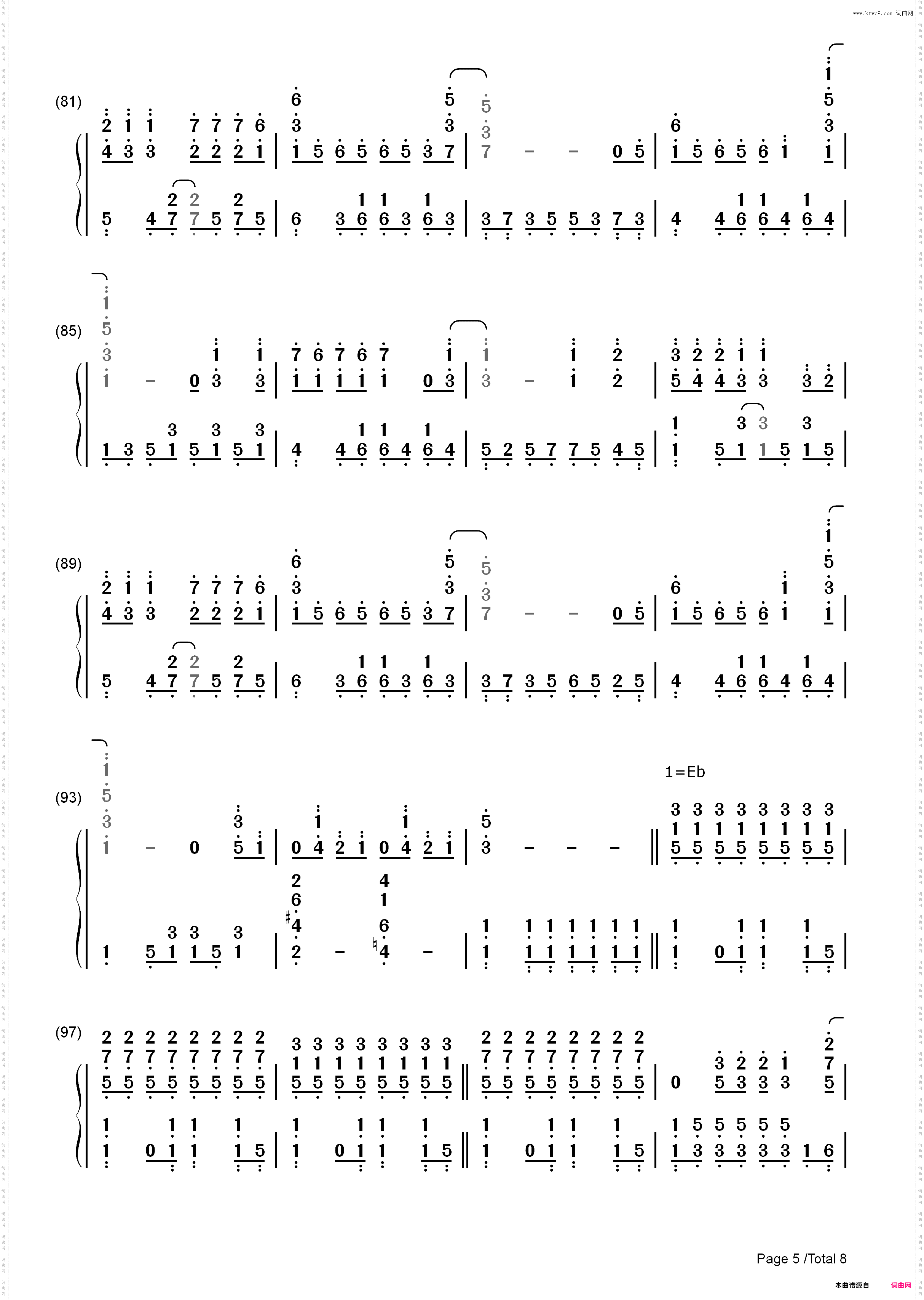 手纸 ~拝启 十五の君へ~Angela Aki_简谱版