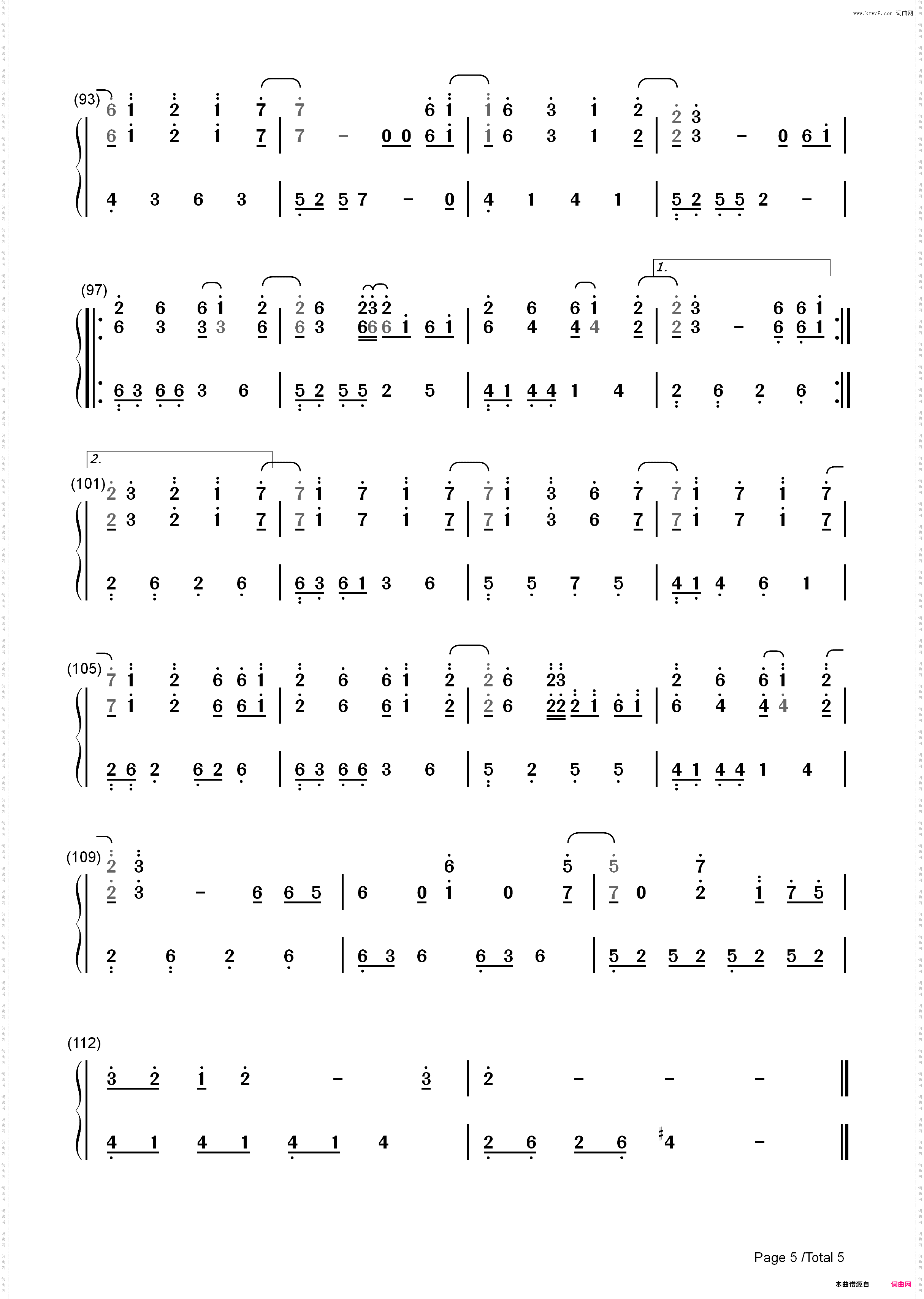 Lights-Ellie Goulding_简谱版