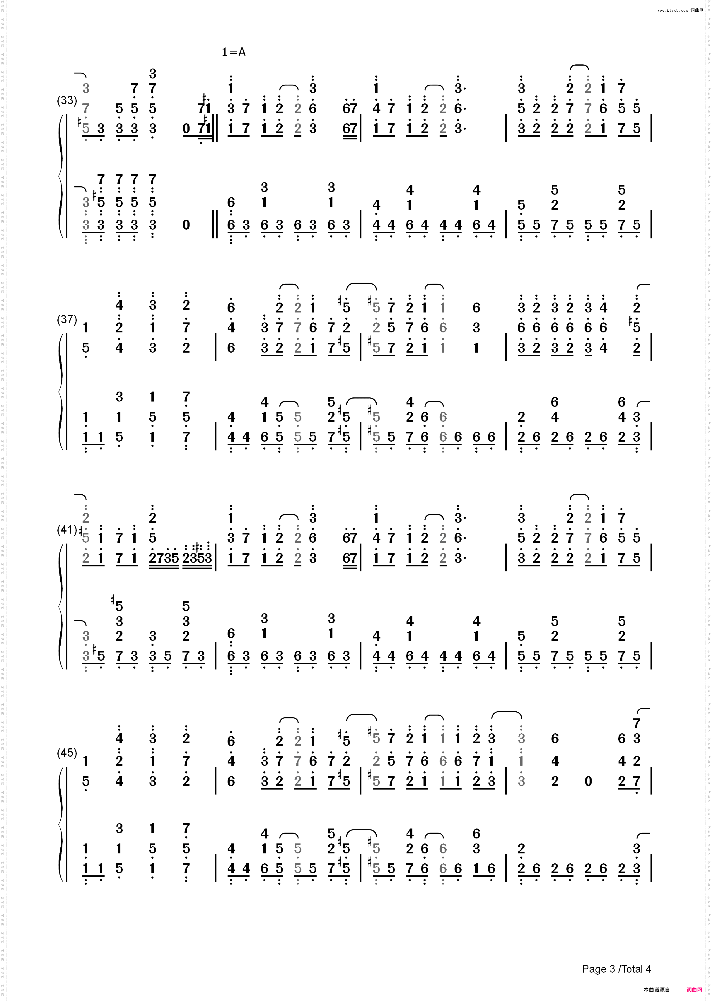 oath sign-Fate/ZeroOP1_简谱版