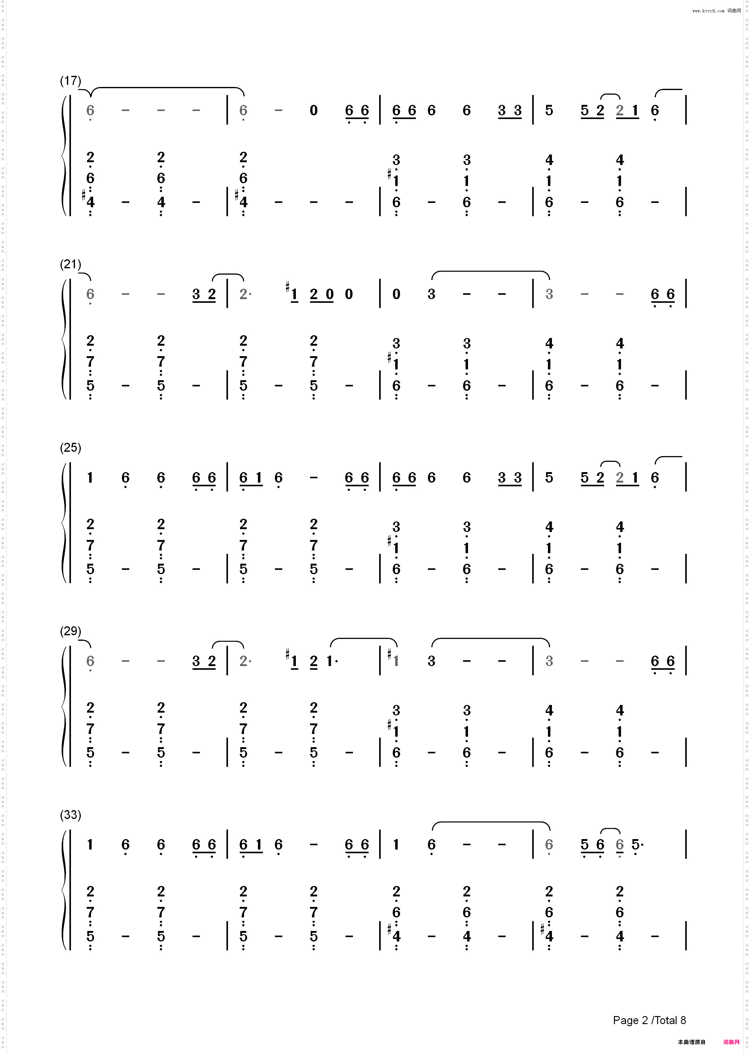 Empire-Shakira_简谱版