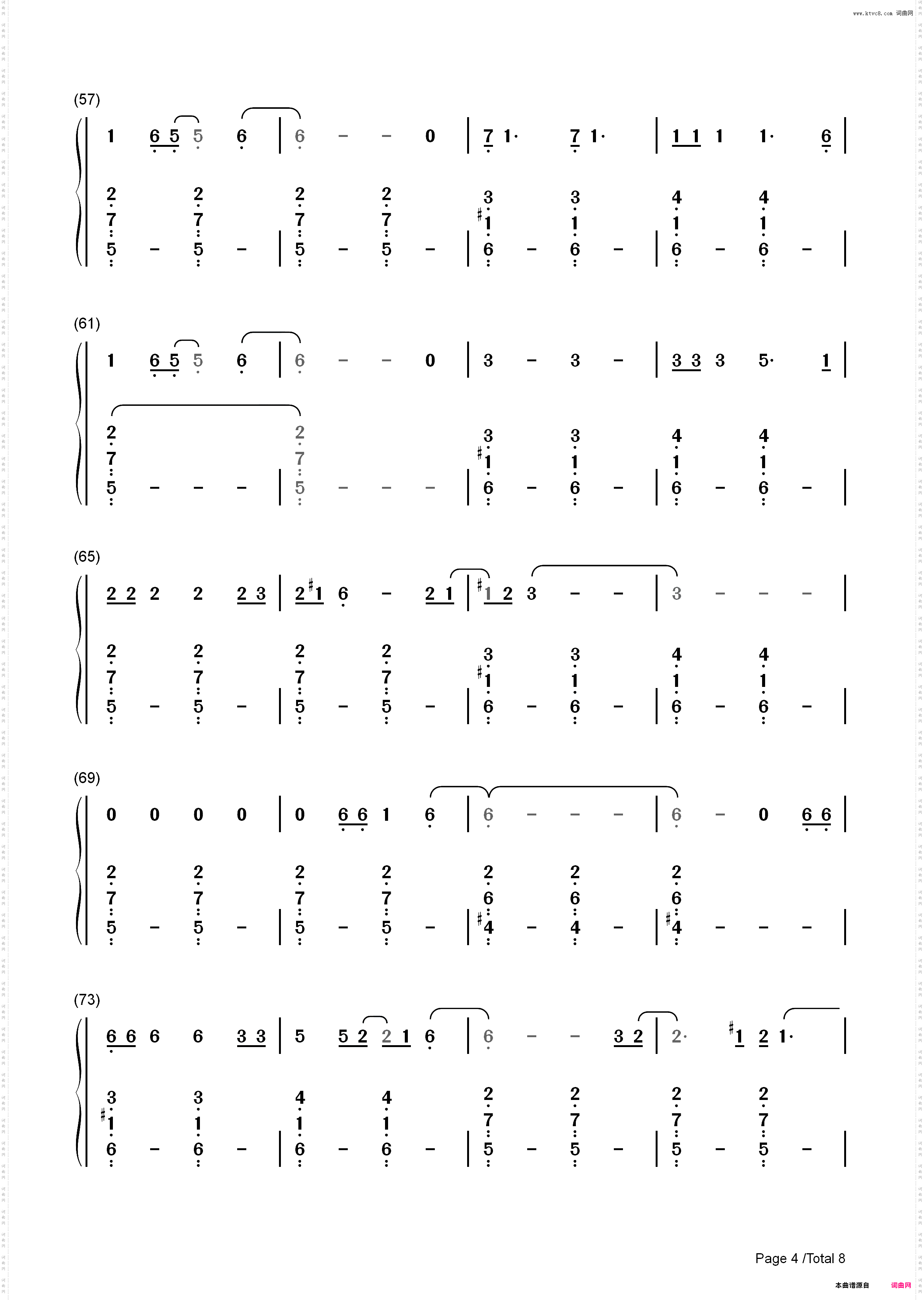 Empire-Shakira_简谱版