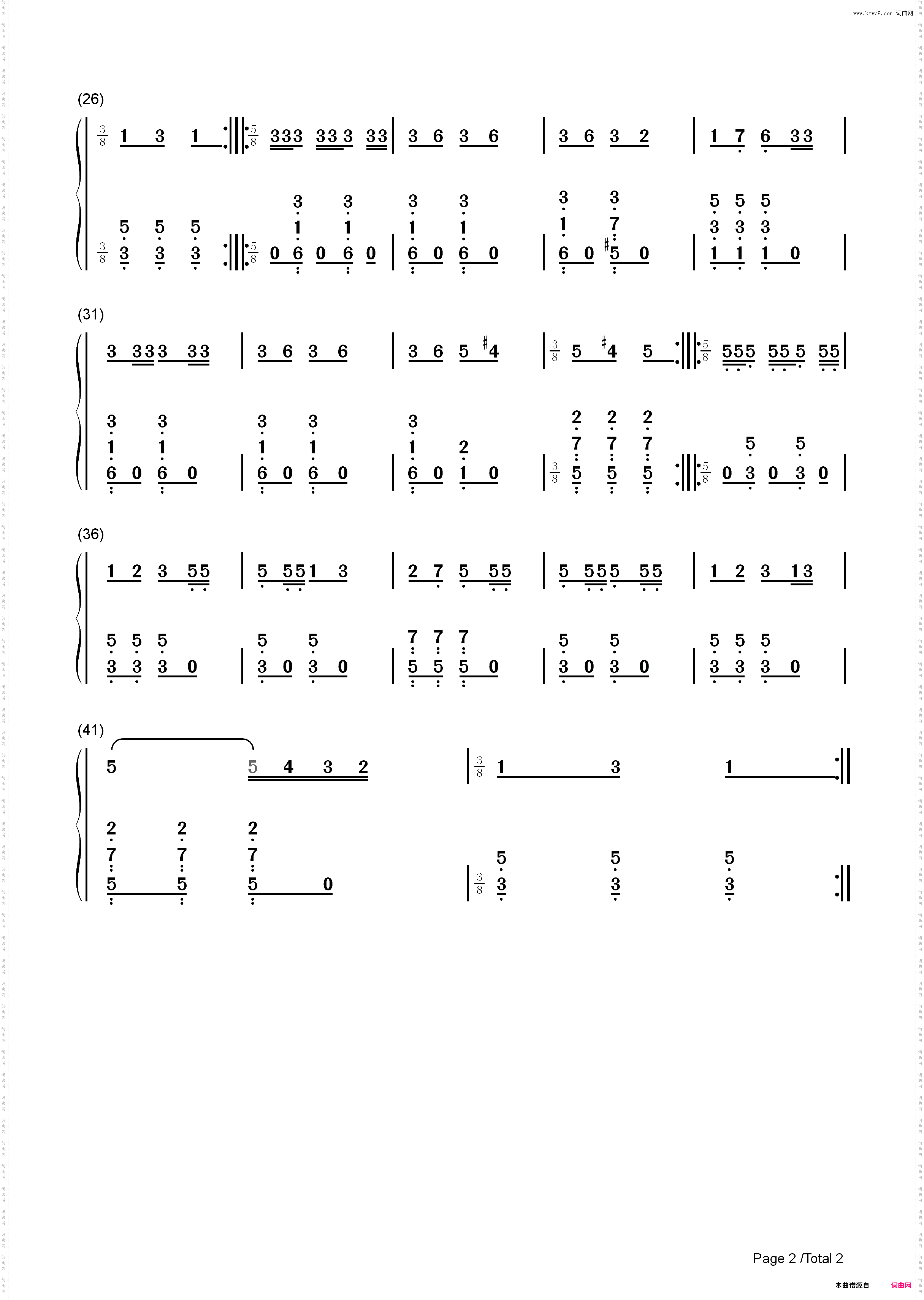 威廉退尔序曲-Gioachino Rossini_简谱版