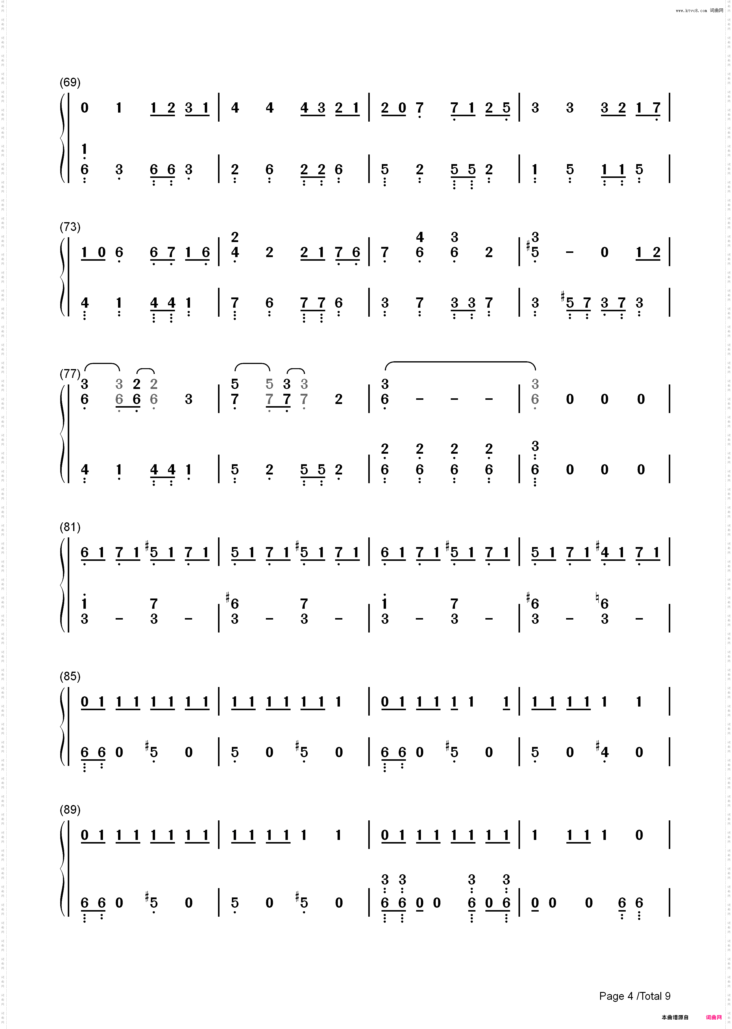 サラバ爱しき悲しみたちよ-噩梦小姐主题曲_简谱版