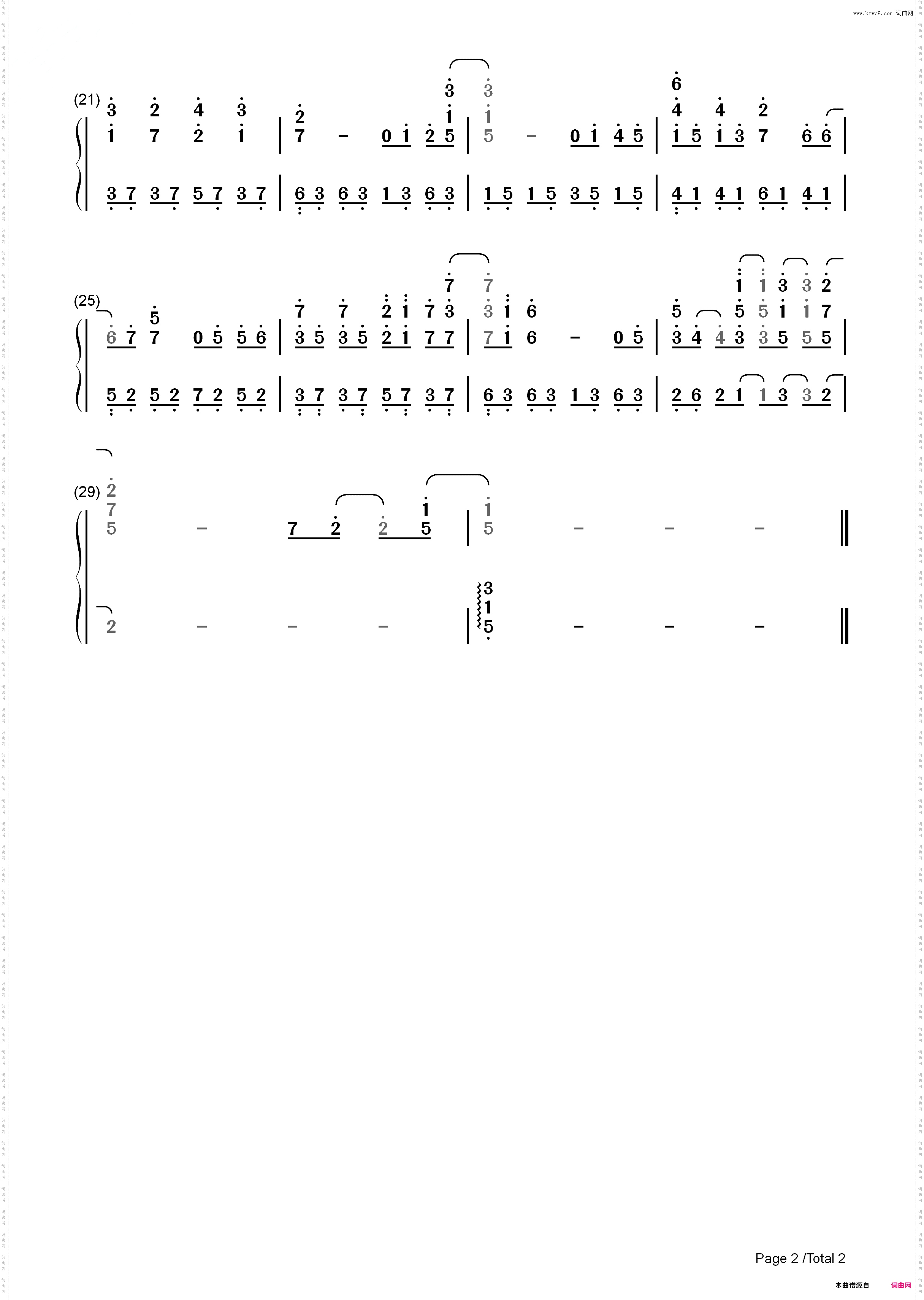 きみにとどけ-《好想告诉你》第一季OP_简谱版