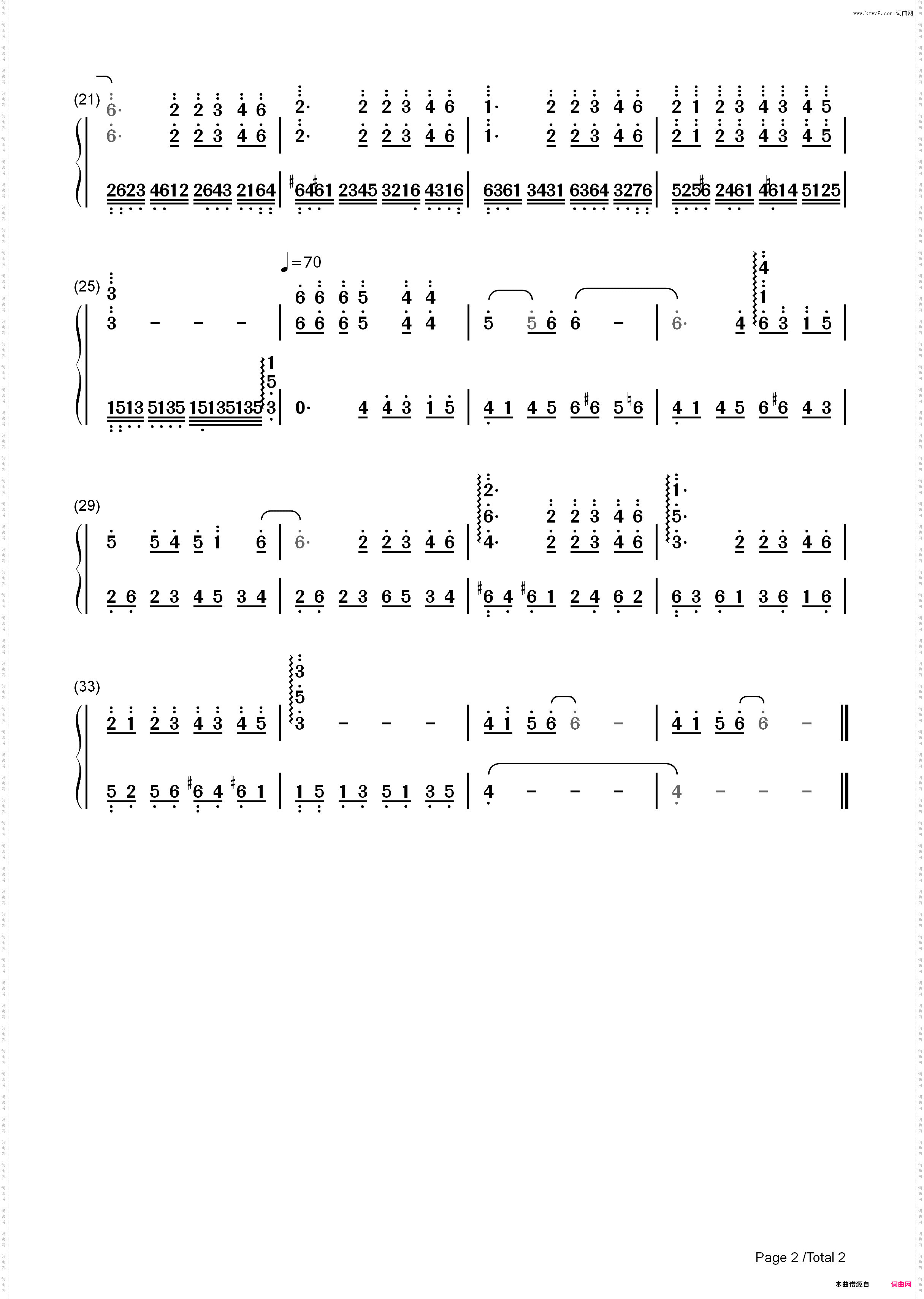 你不是真正的快乐-五月天-EOP教学曲_简谱版