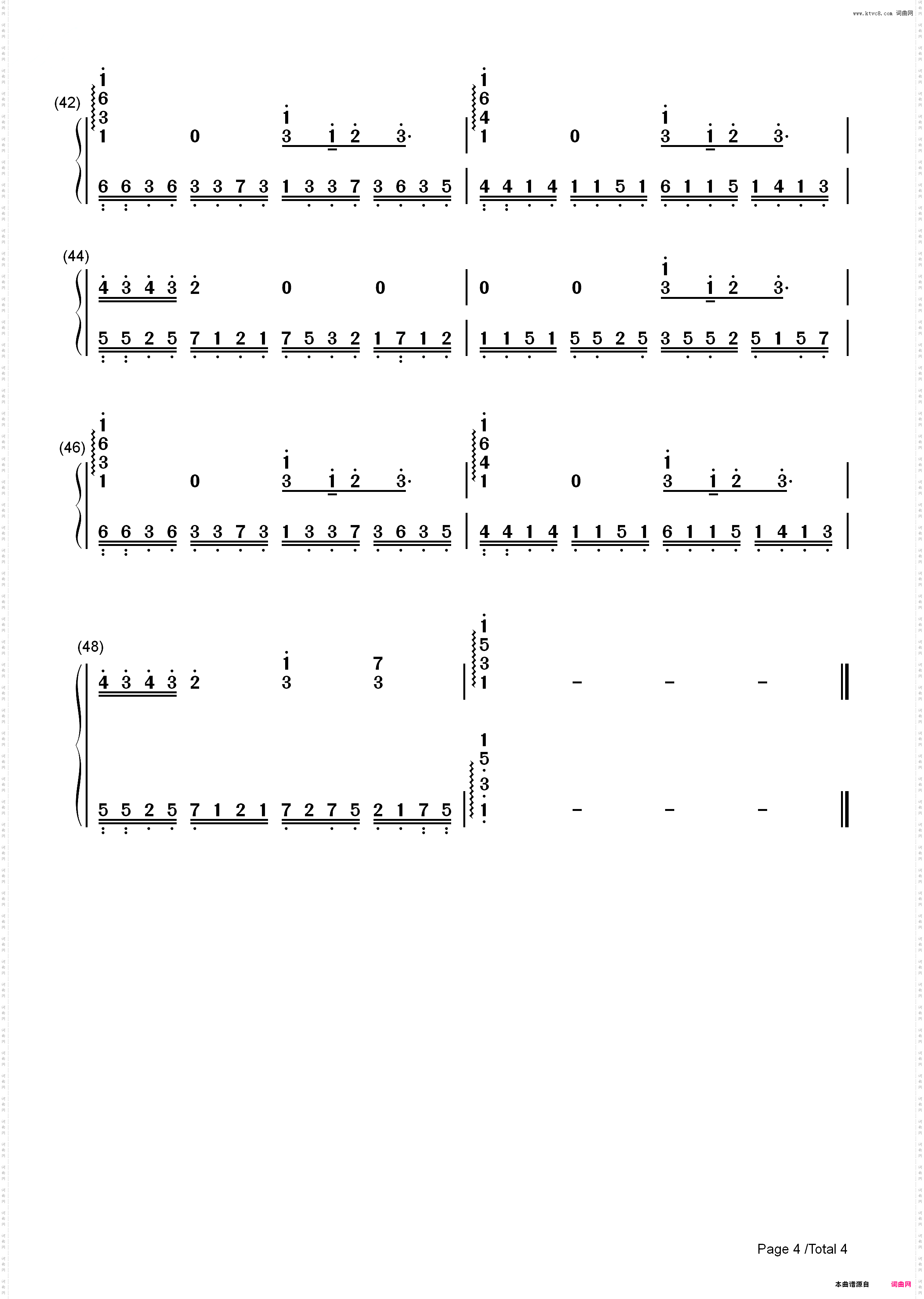 喜欢你-Beyond-EOP教学曲_简谱版