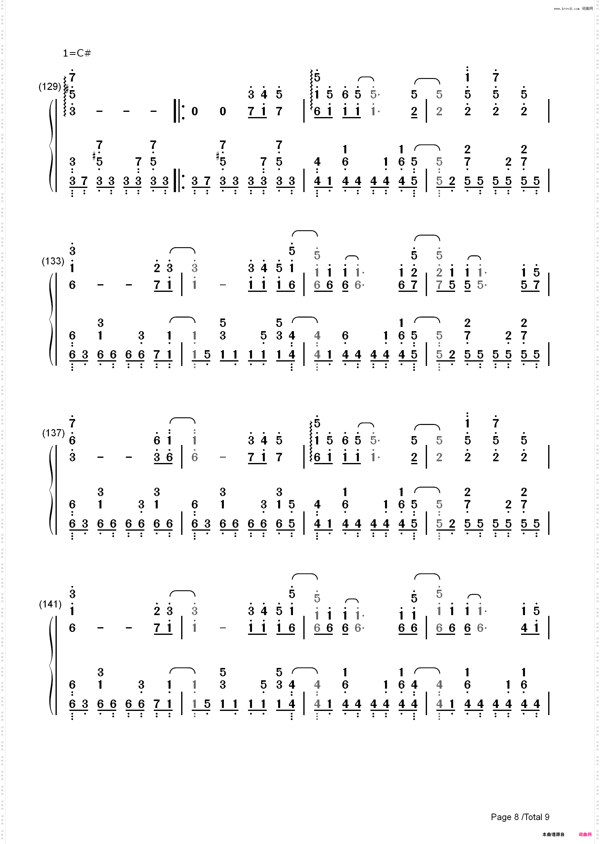 绯色之空-灼眼的夏娜主题曲-EOP教学曲_简谱版