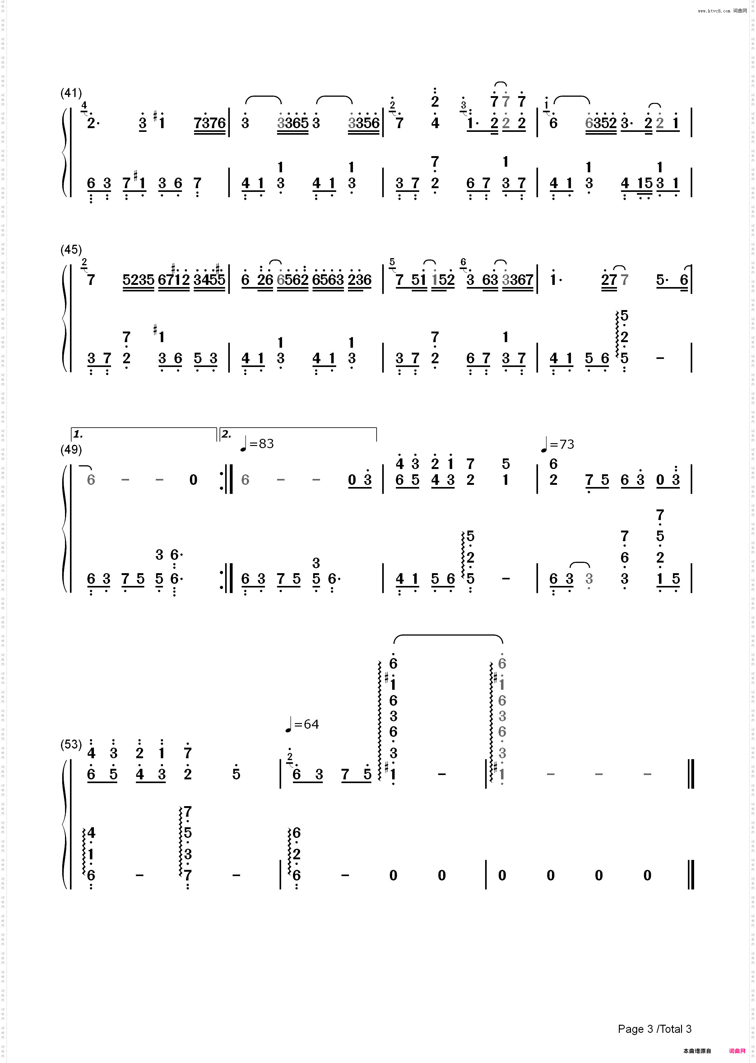 With Memories-秋之回忆3～从今以后插曲_简谱版