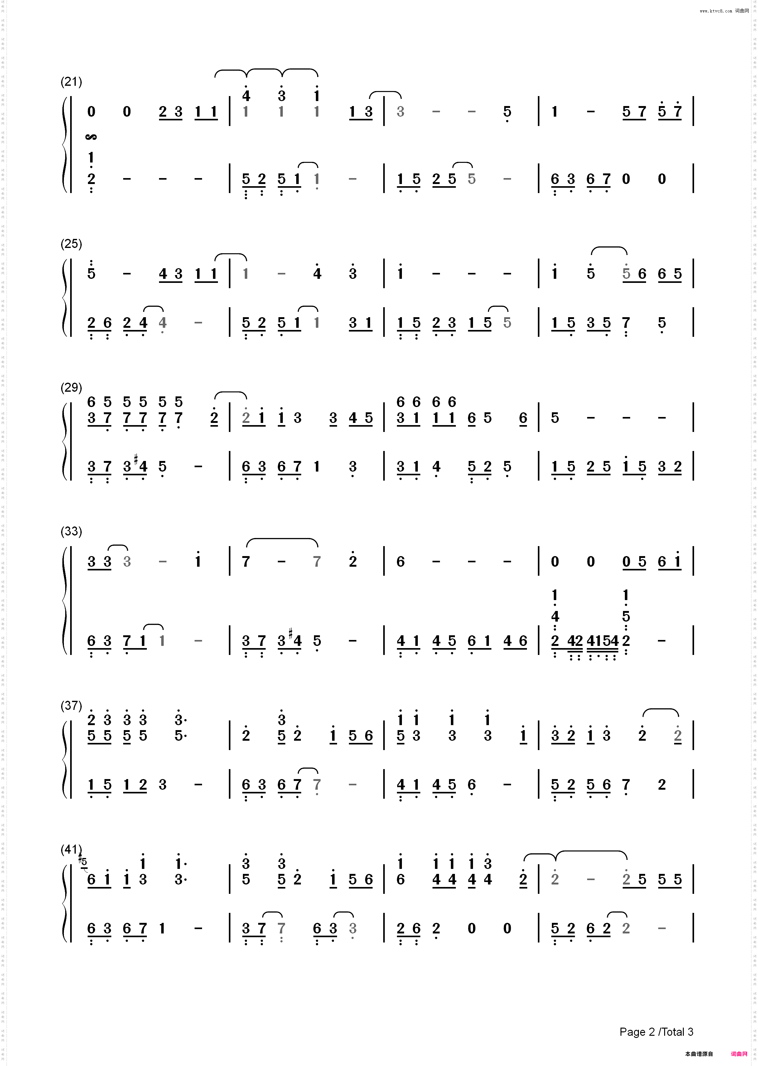 红色石头-十八岁的天空主题曲_简谱版