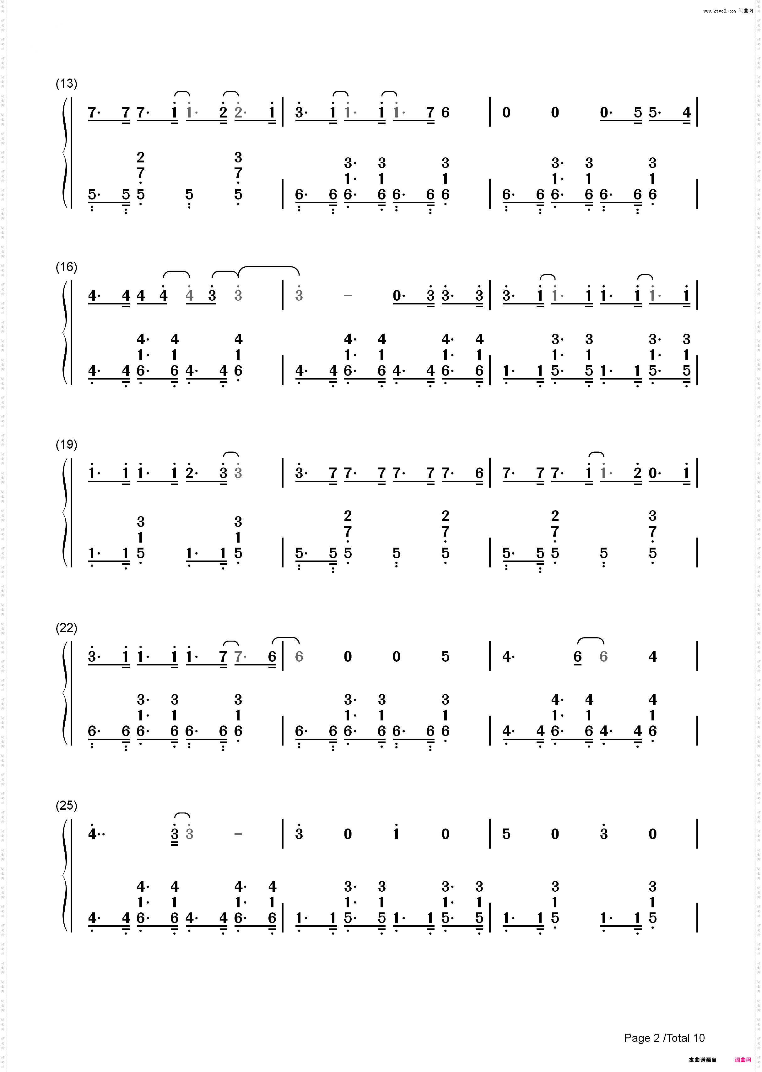 Im Yours-Jason Mraz_简谱版