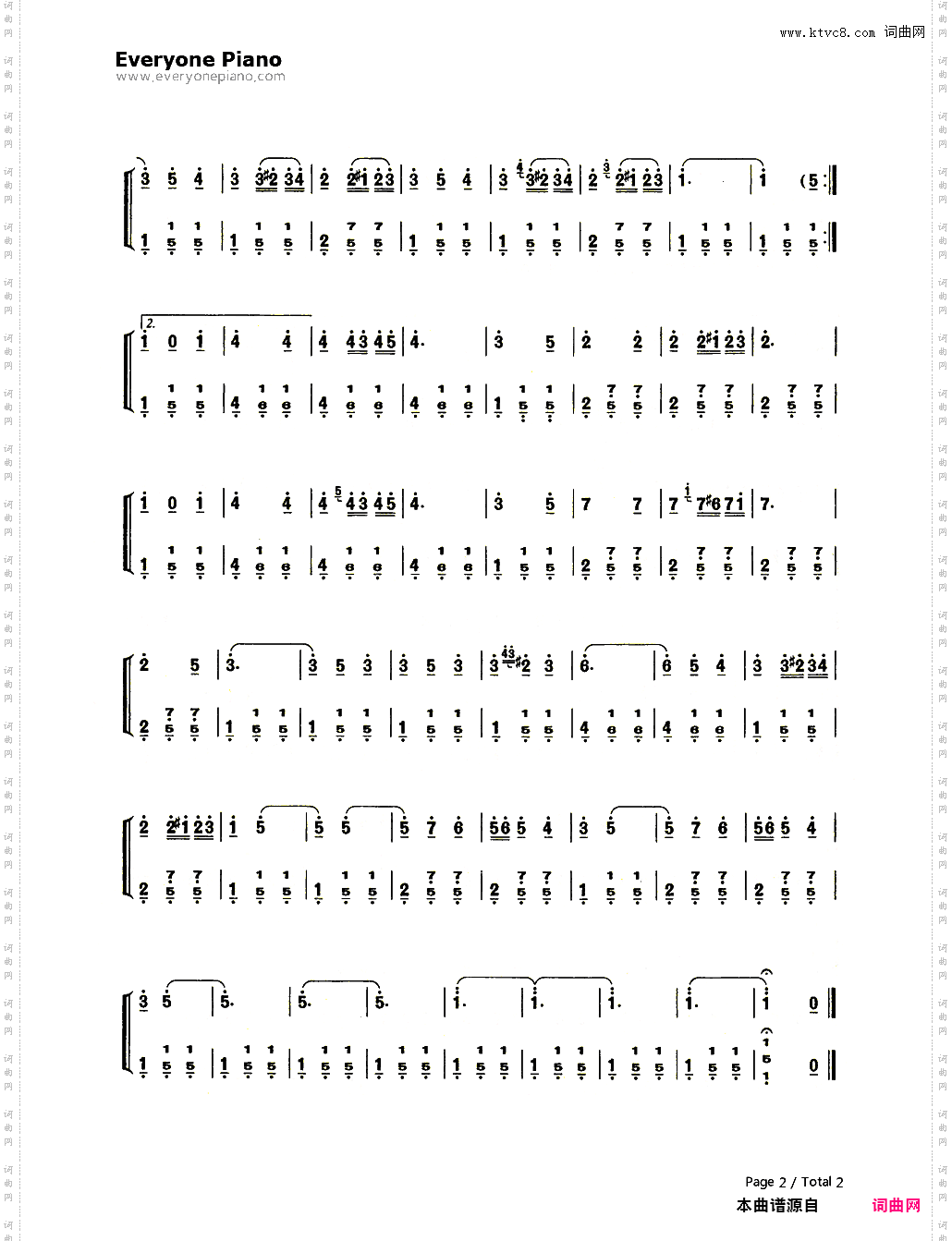 饮酒歌-《茶花女》选段_简谱版