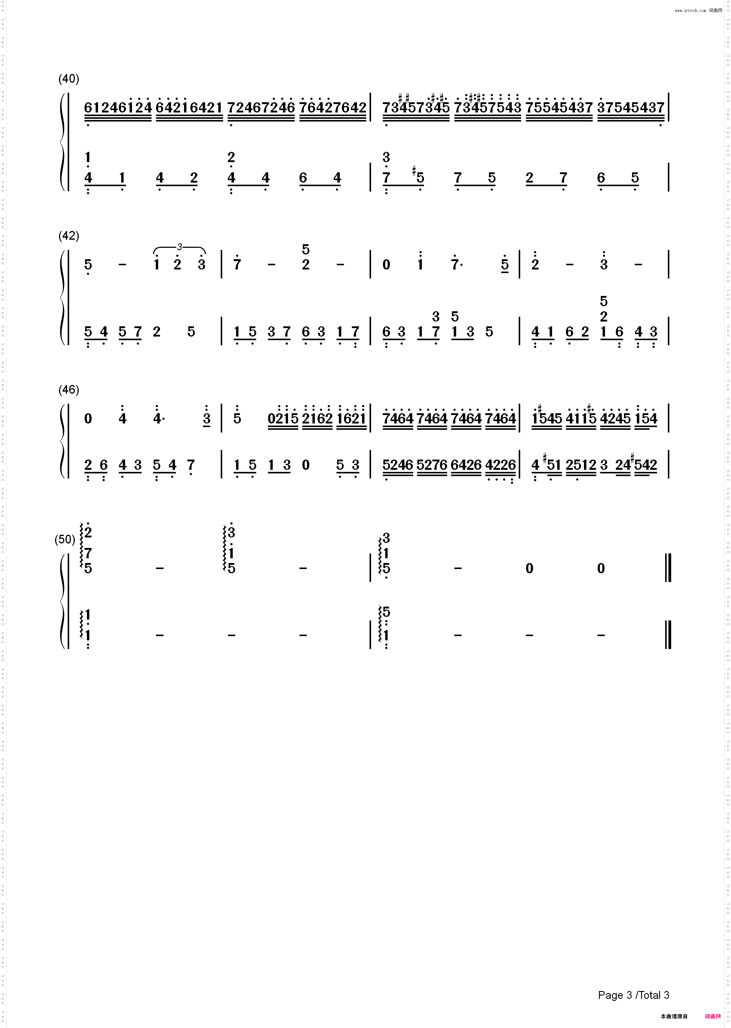 时光倒流-Somewhere In Time-时光倒流七十年插曲_简谱版