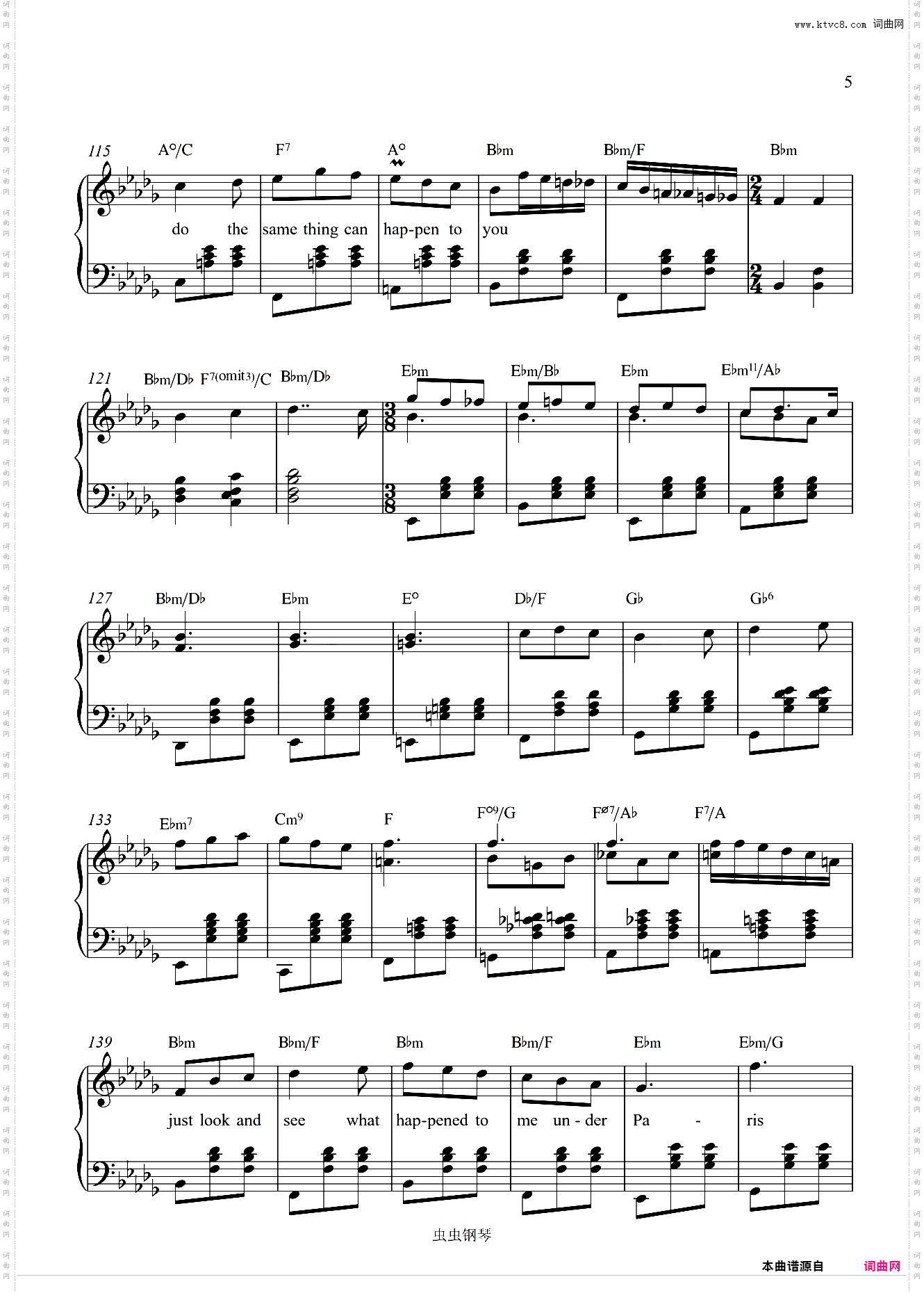 Under Paris SkiesSous le ciel de Paris香颂名曲巴黎天空下可弹可唱