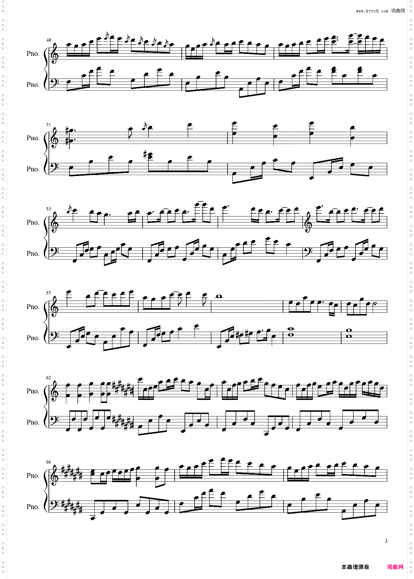 Sweet rain 雪花颂E 花之泪 Danbi 钢琴谱