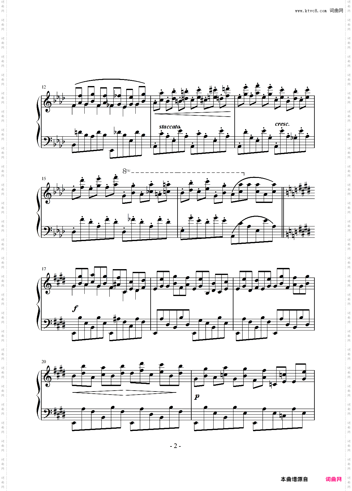 肖邦练习曲第十首