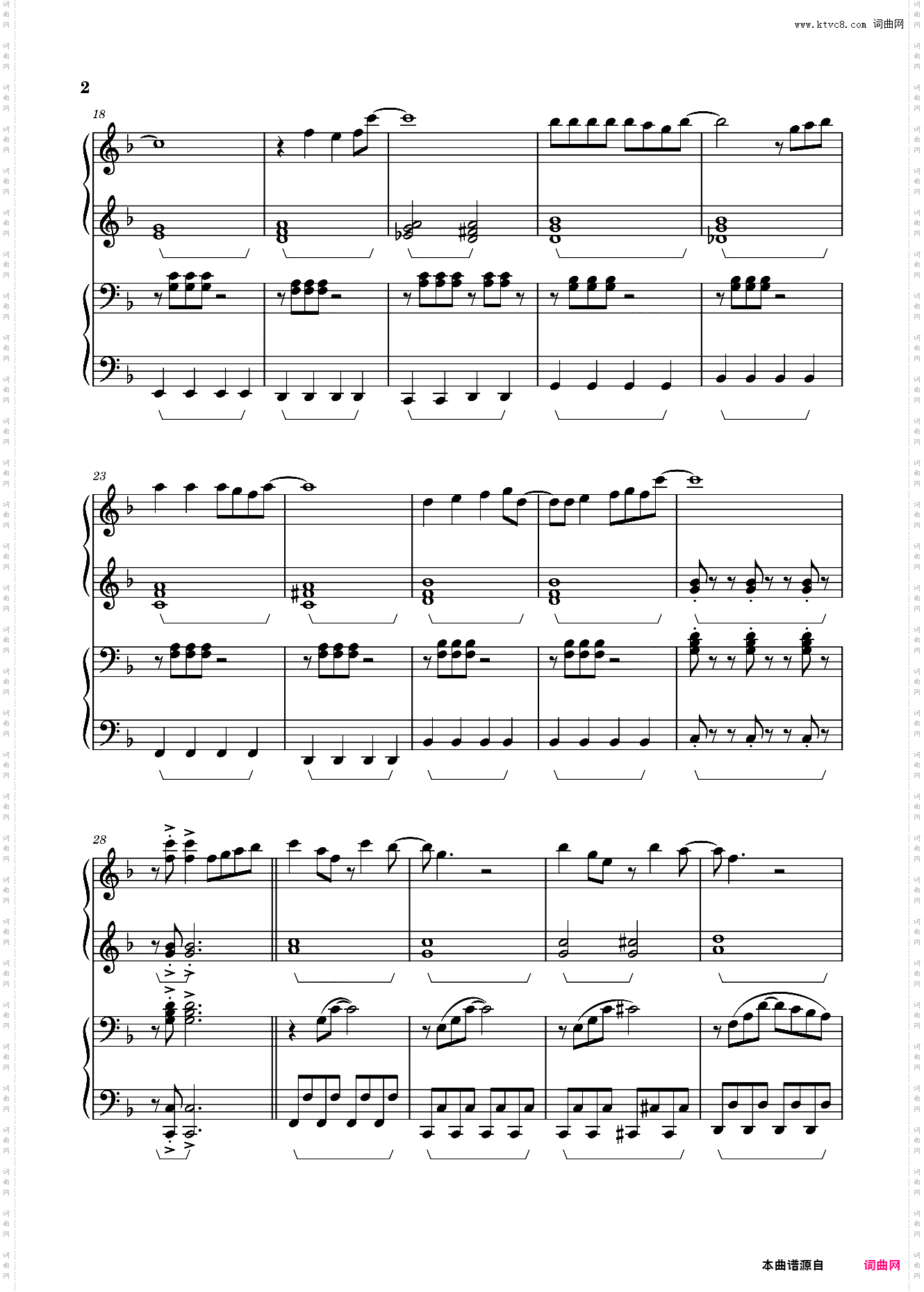 龙猫主题曲 四手联弹简单版久石让