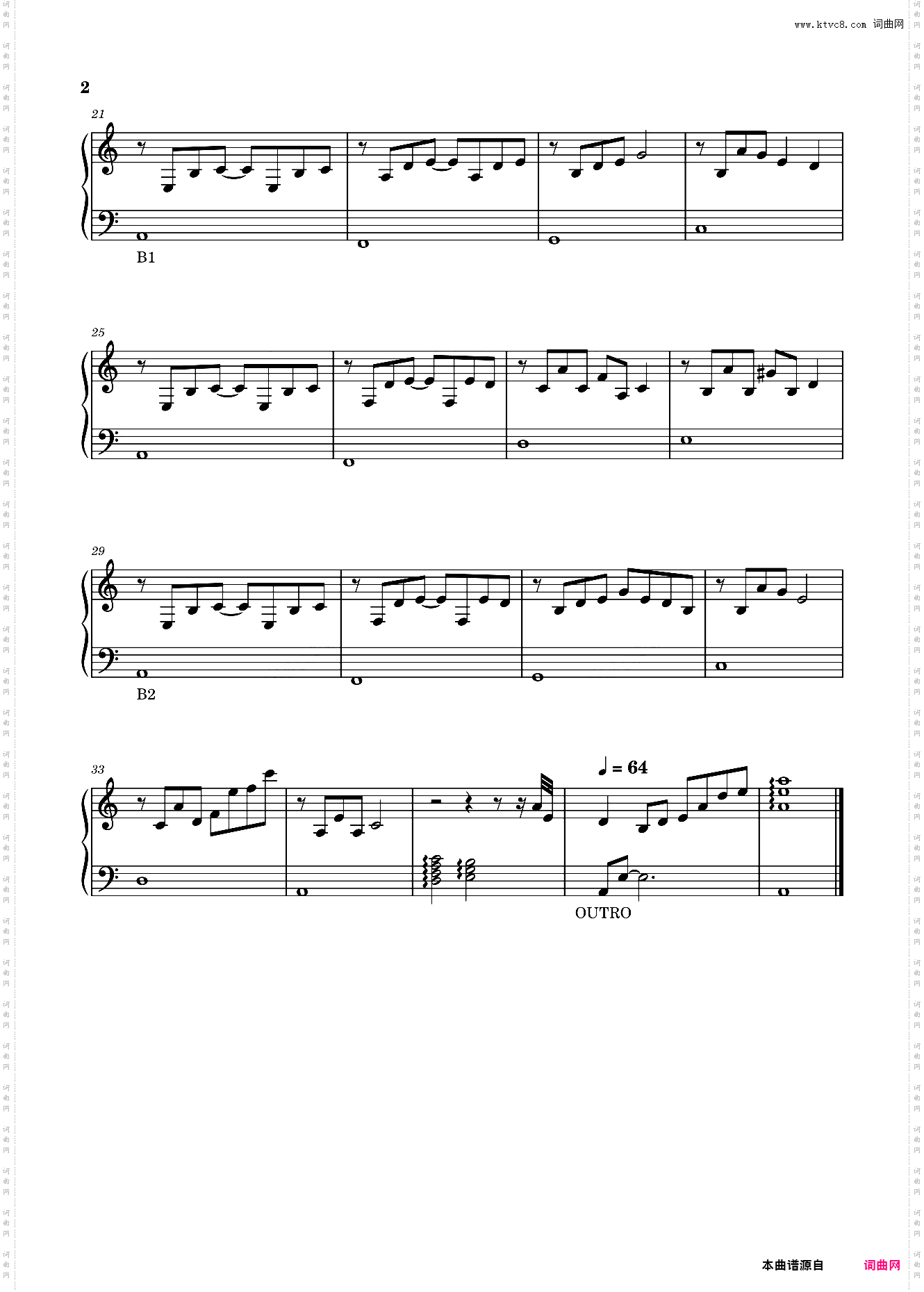 不为欢喜-张碧晨《镜·双城》电视剧插曲弹唱伴奏