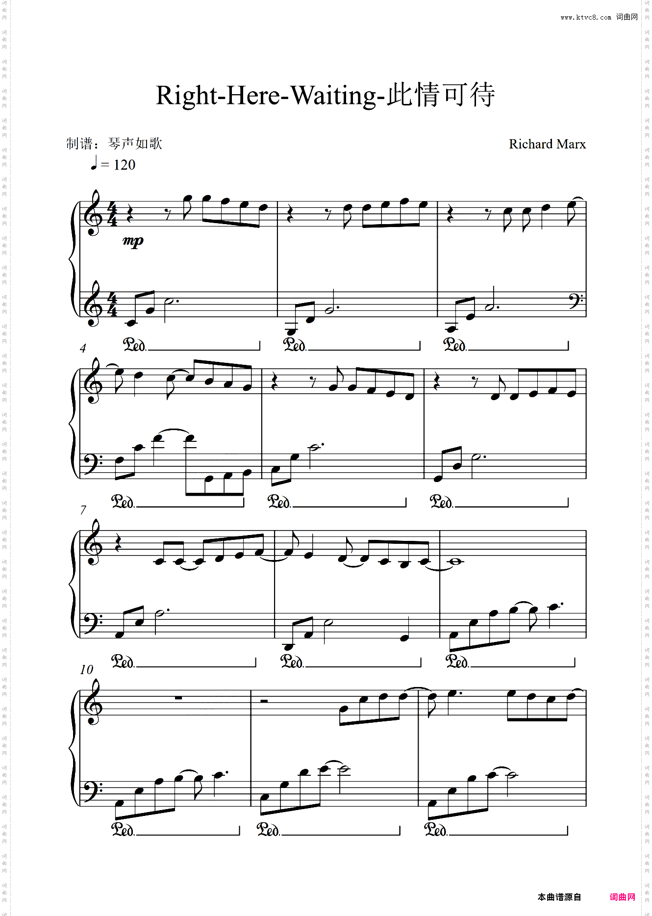 【非常治愈纯音乐】Right-Here-Waiting-此情可待