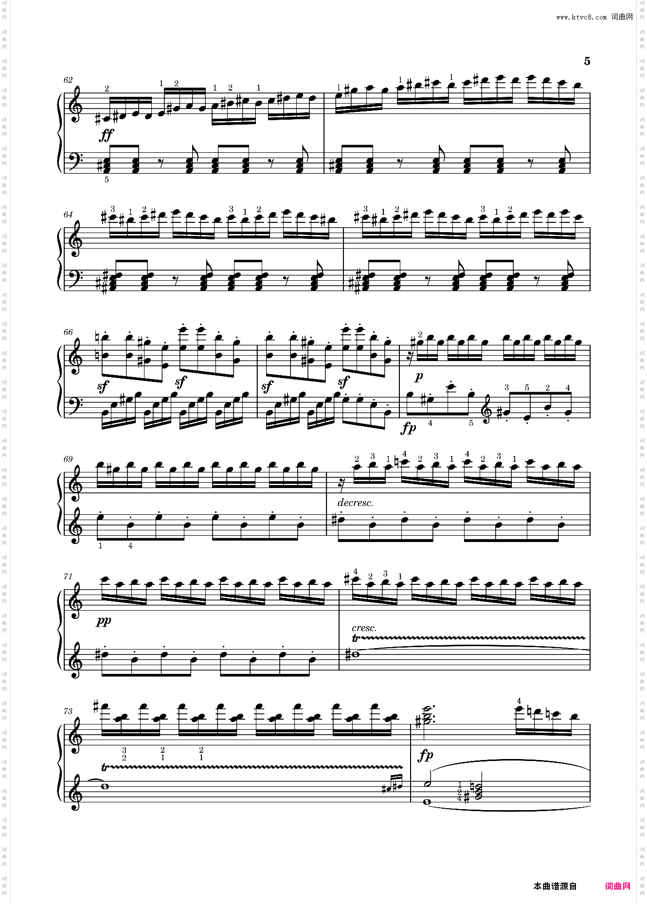 黎明奏鸣曲第一乐章带指法贝多芬第21钢琴奏鸣曲