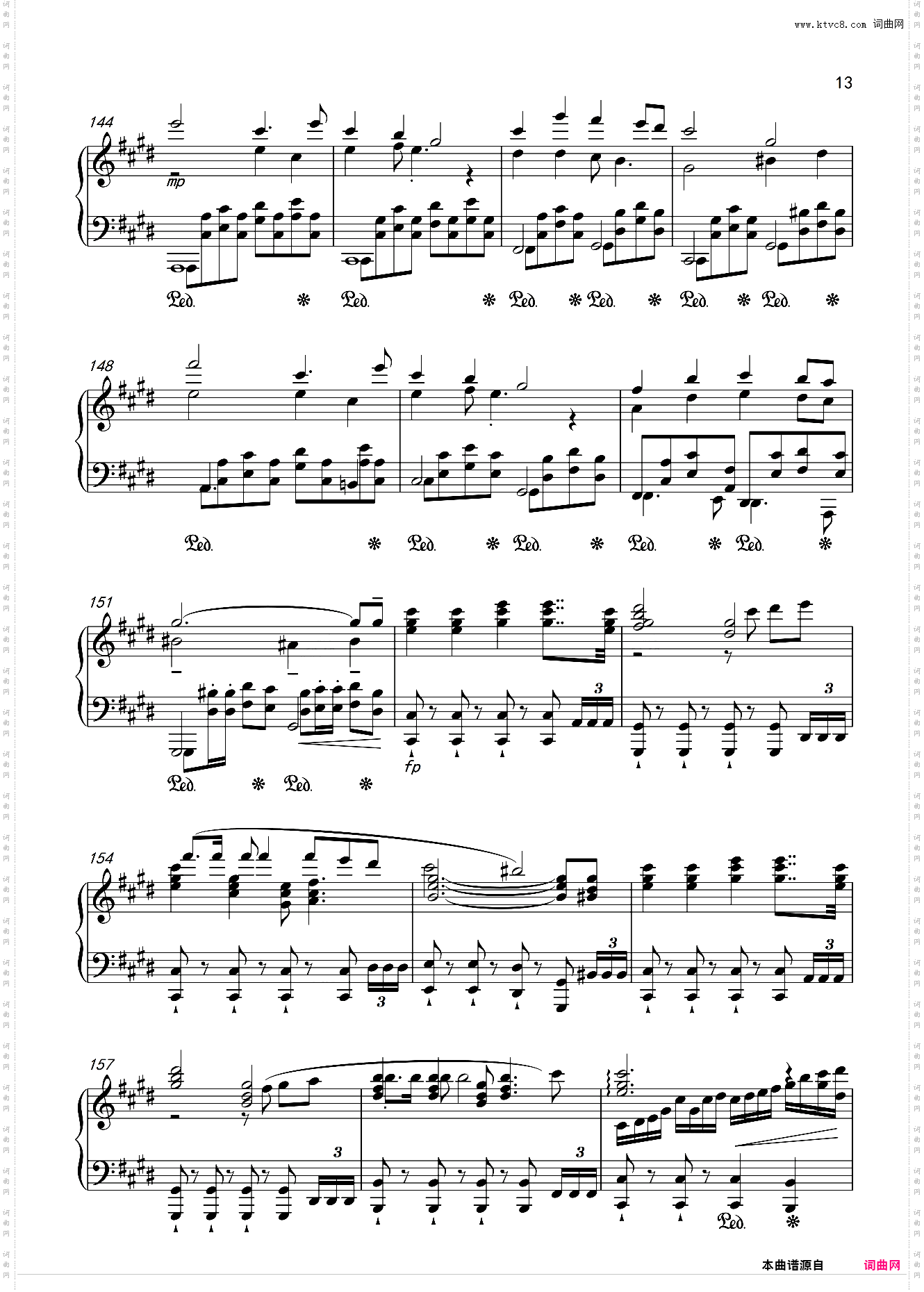 祖国不会忘记钢琴改编独奏版