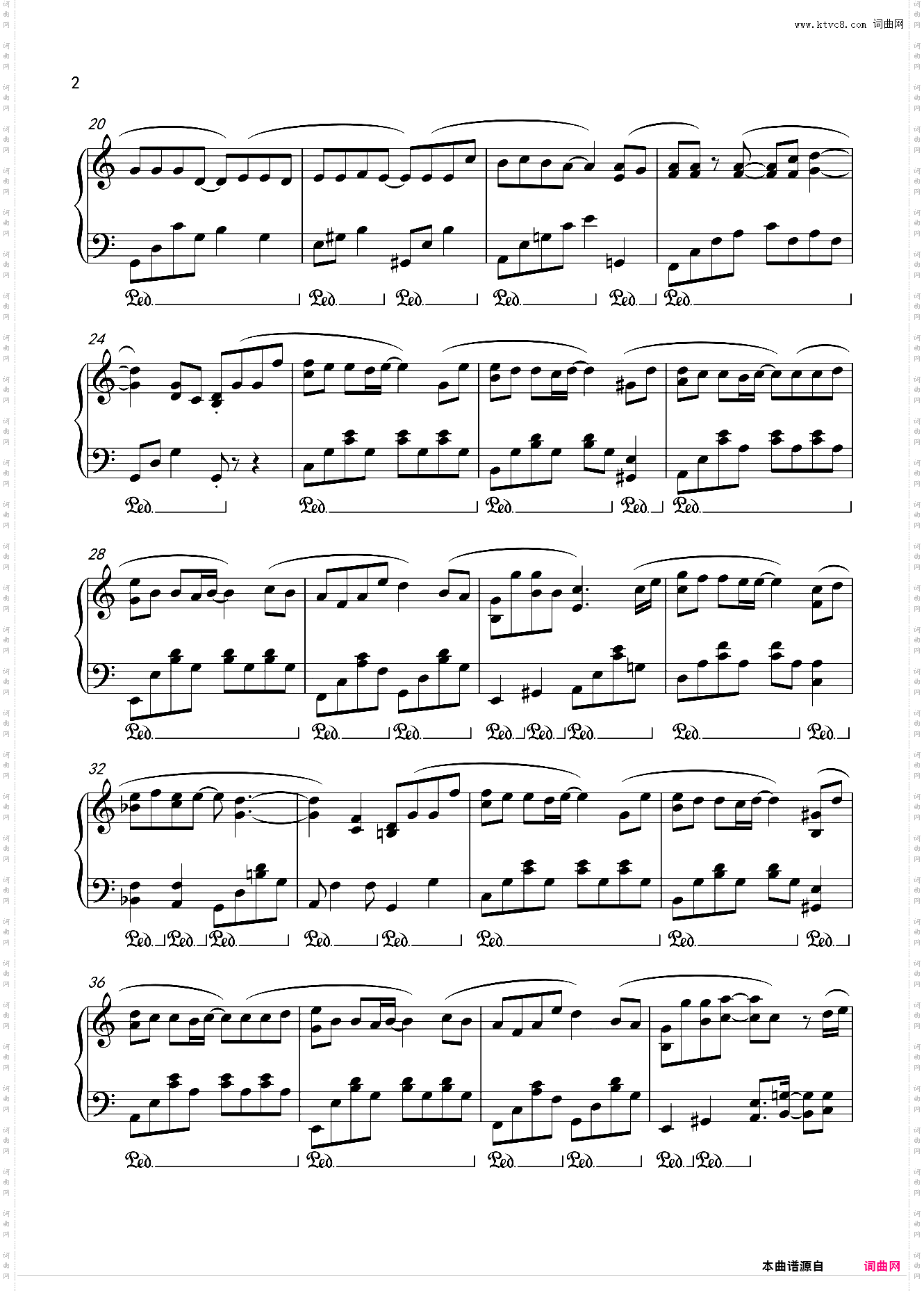 海来阿木-《五十年以后》高度还原 钢琴独奏谱