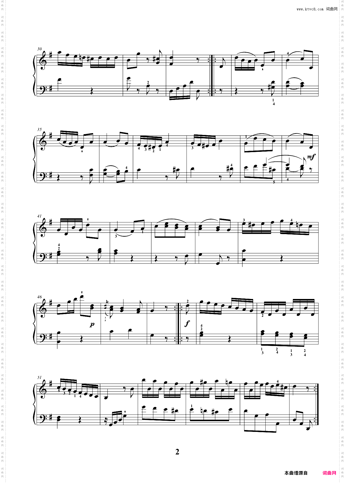 6级 大型乐曲 海顿G大调奏鸣曲第三乐章