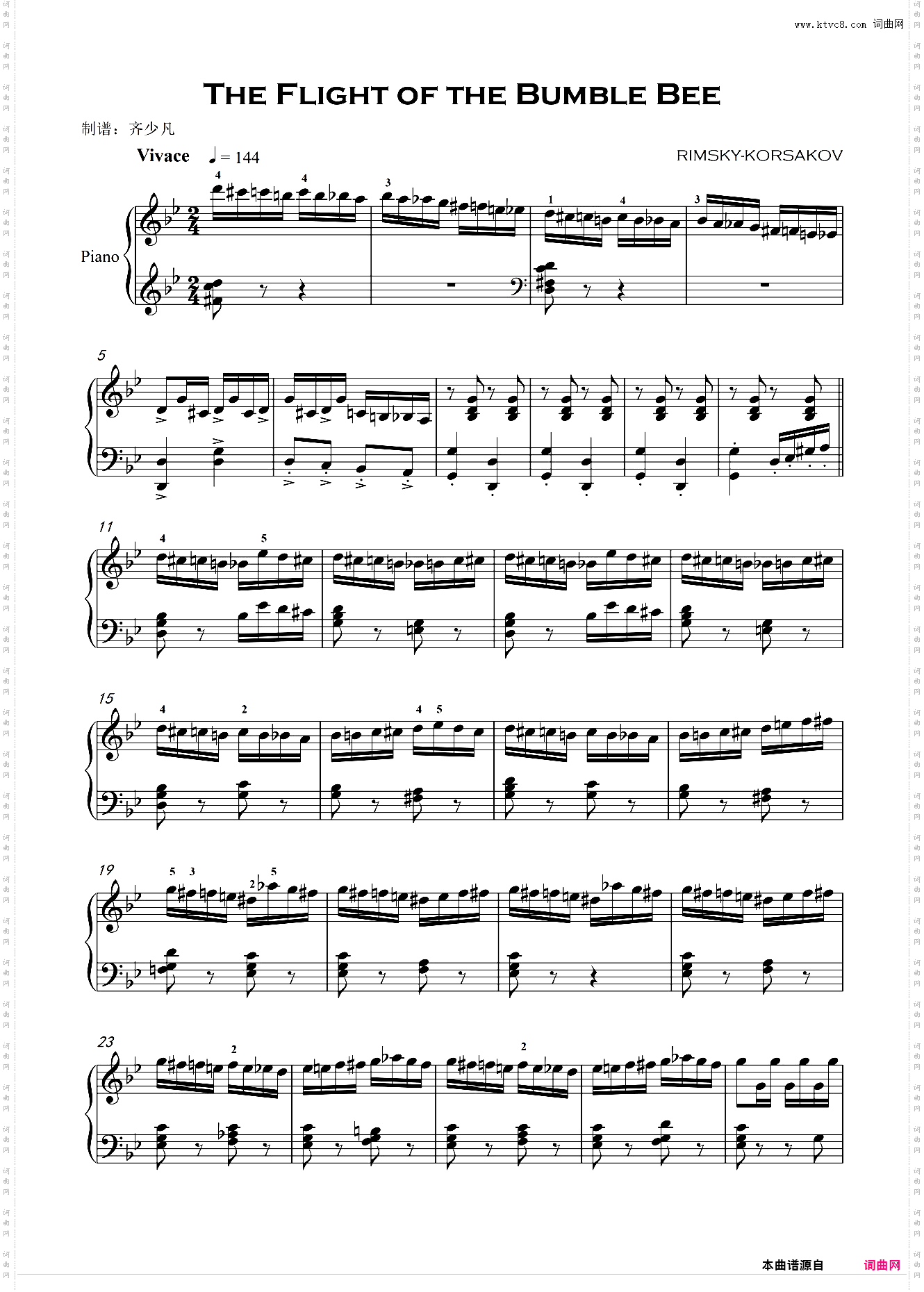 野蜂飞舞 Flight of the Bumble-bee