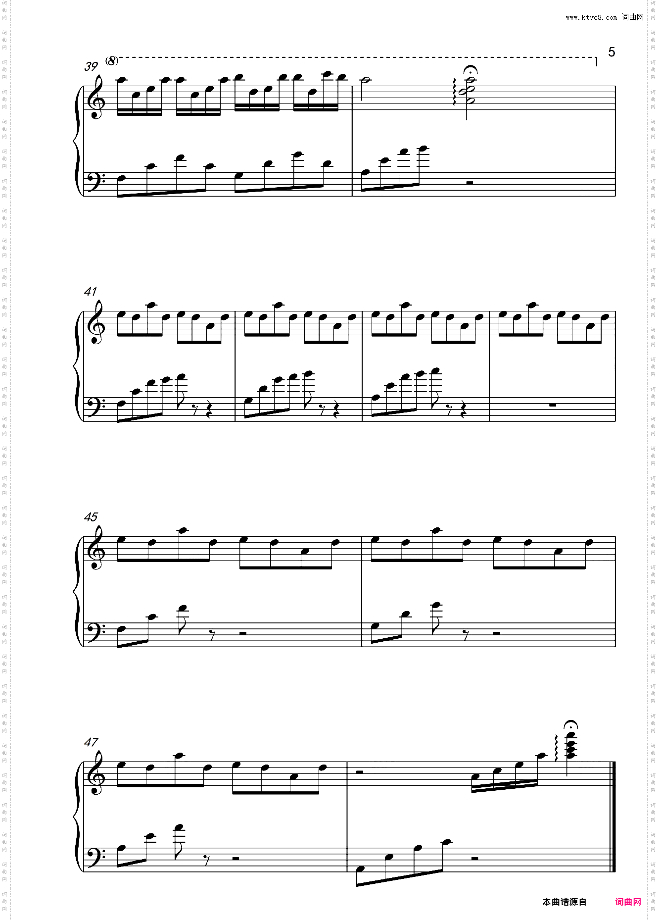 Flower Dance 花之舞 C调 简单好听LY