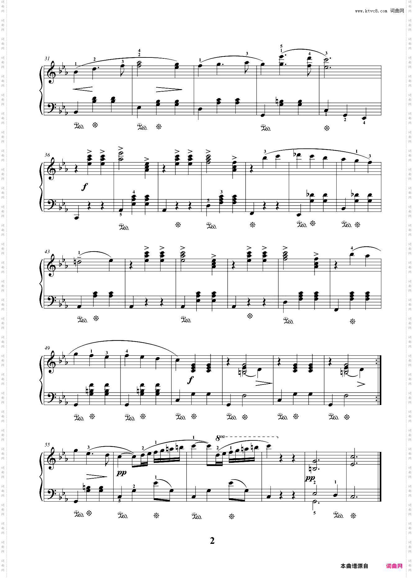 3级 乐曲 多情圆舞曲